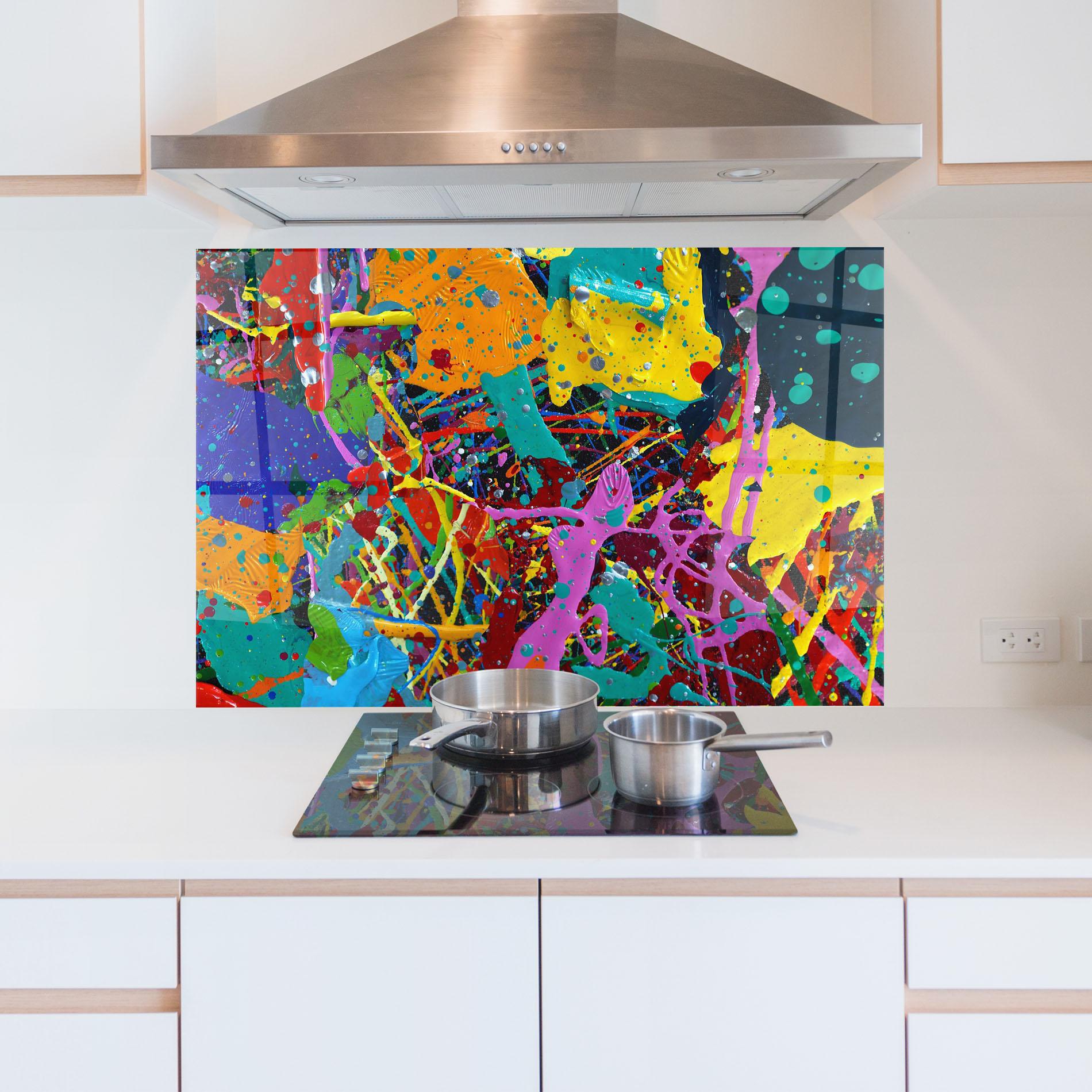 Panou Sticla Bucatarie Dark Panorama mockup 5