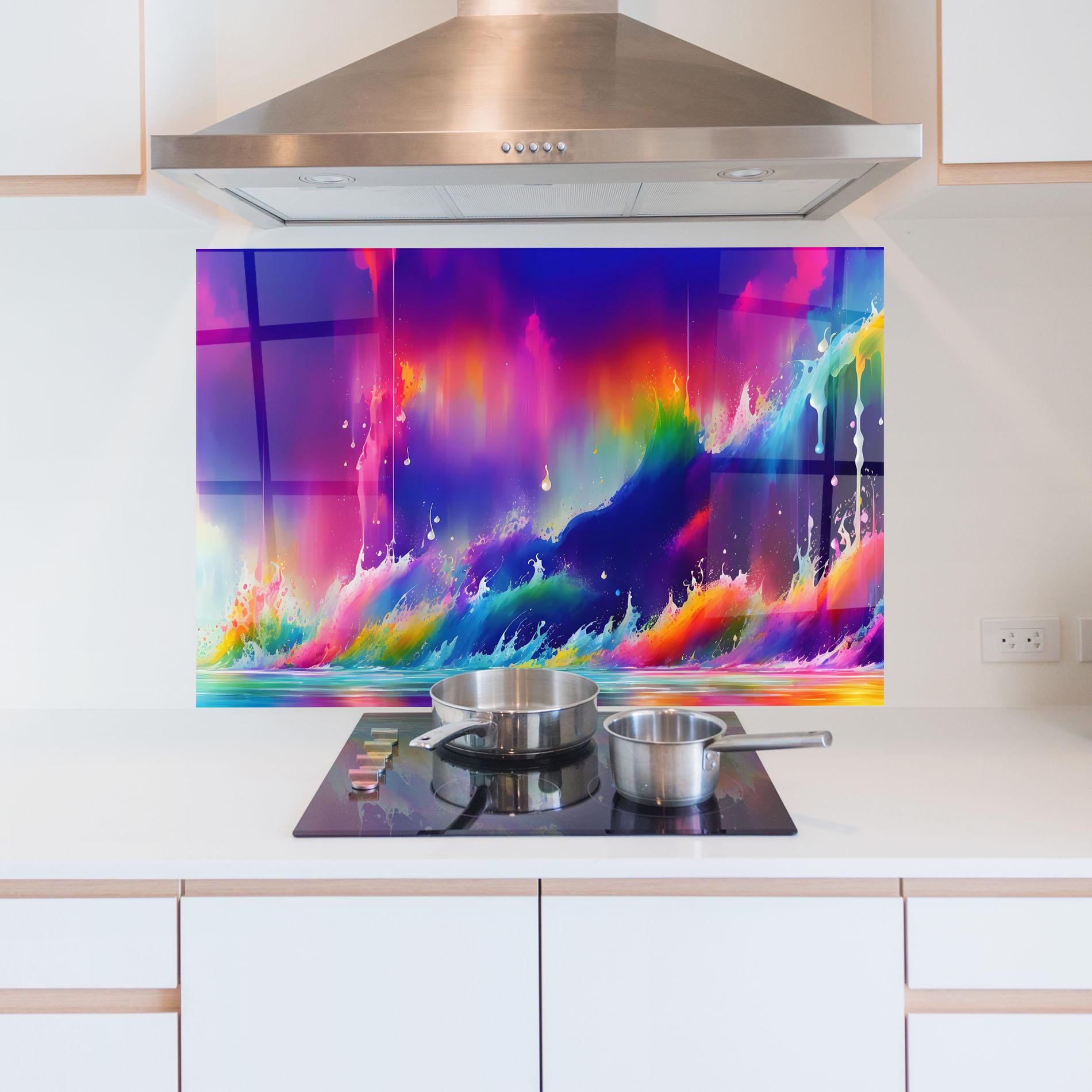 Panou Sticla Bucatarie Fairytale Landscape mockup 5