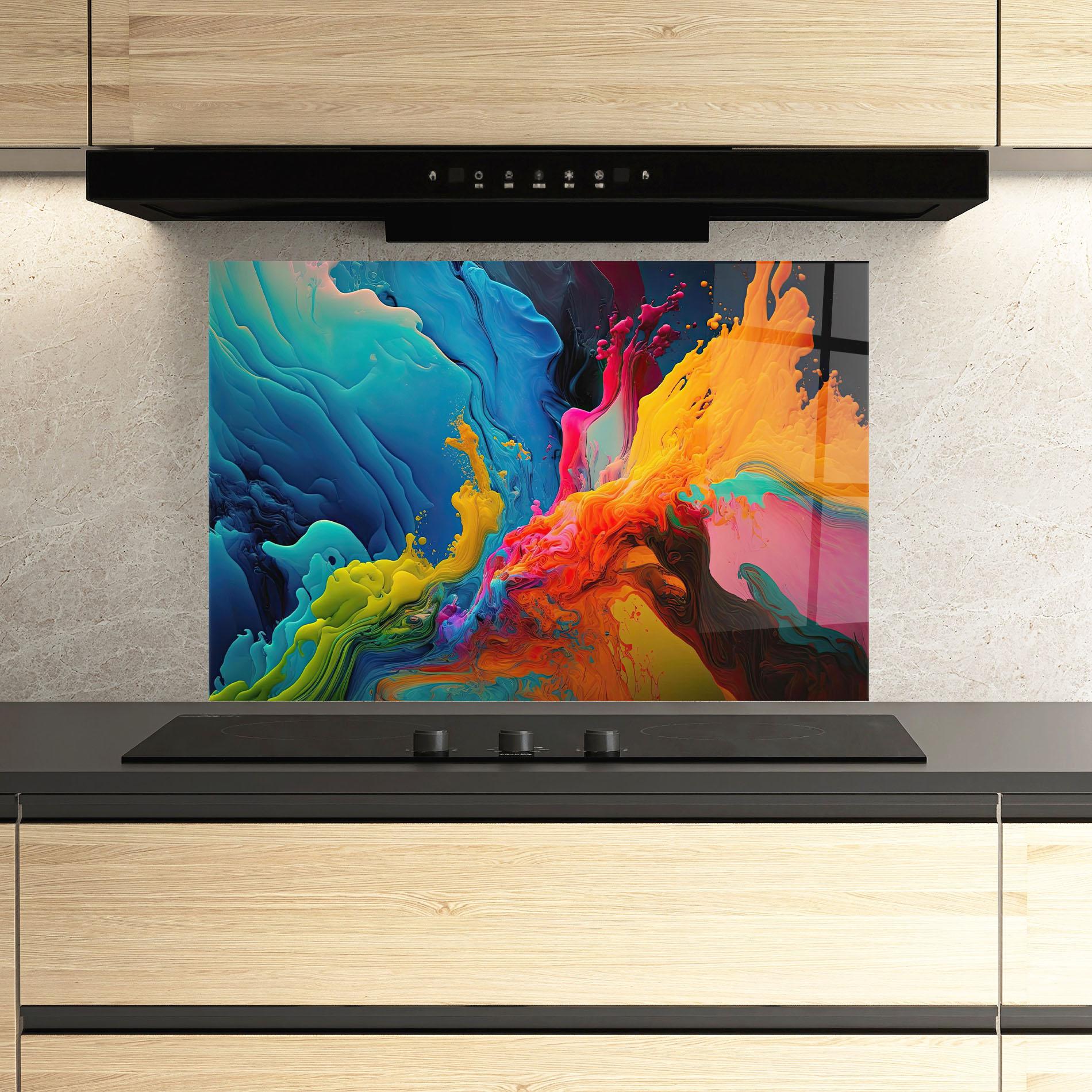 Panou Sticla Bucatarie Color Floating mockup 3