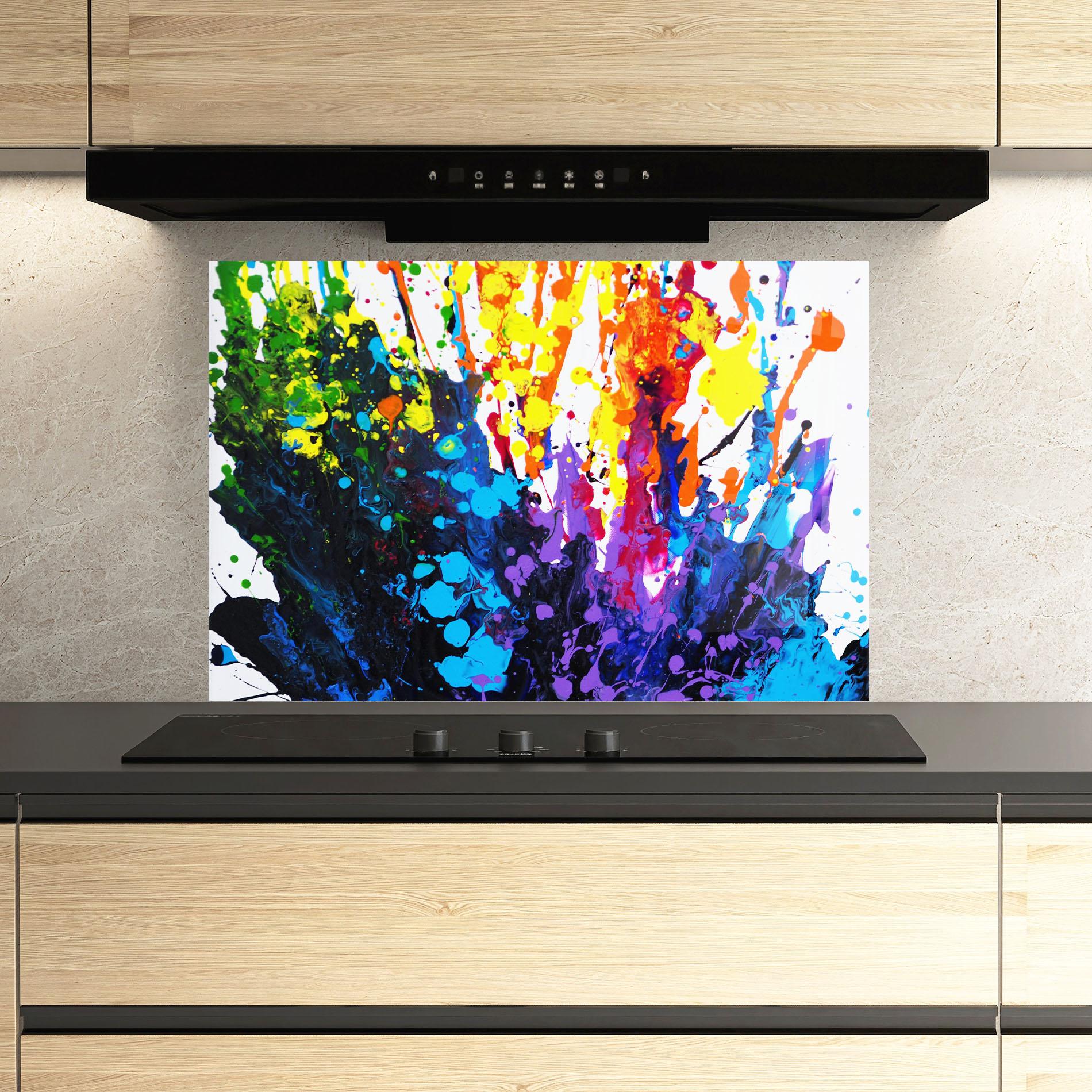 Panou Sticla Bucatarie Color Splash 2d mockup 3