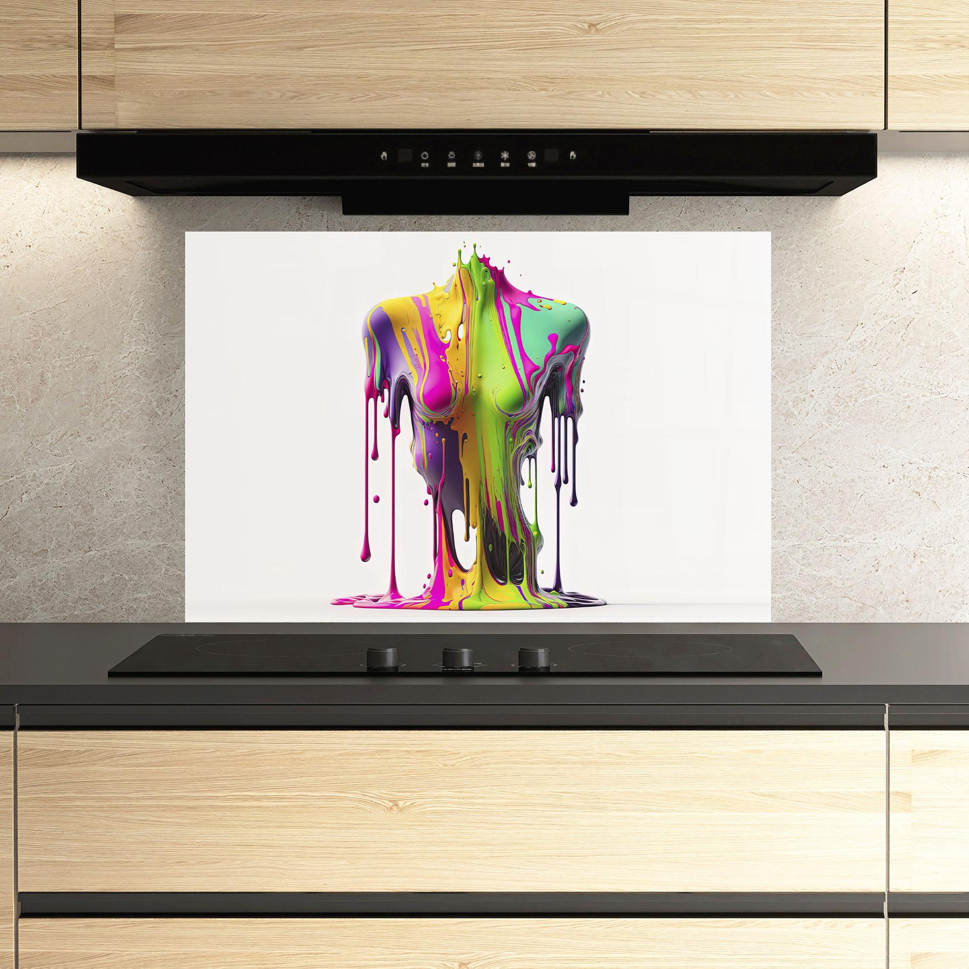 Panou Sticla Bucatarie Colorful Body mockup 3