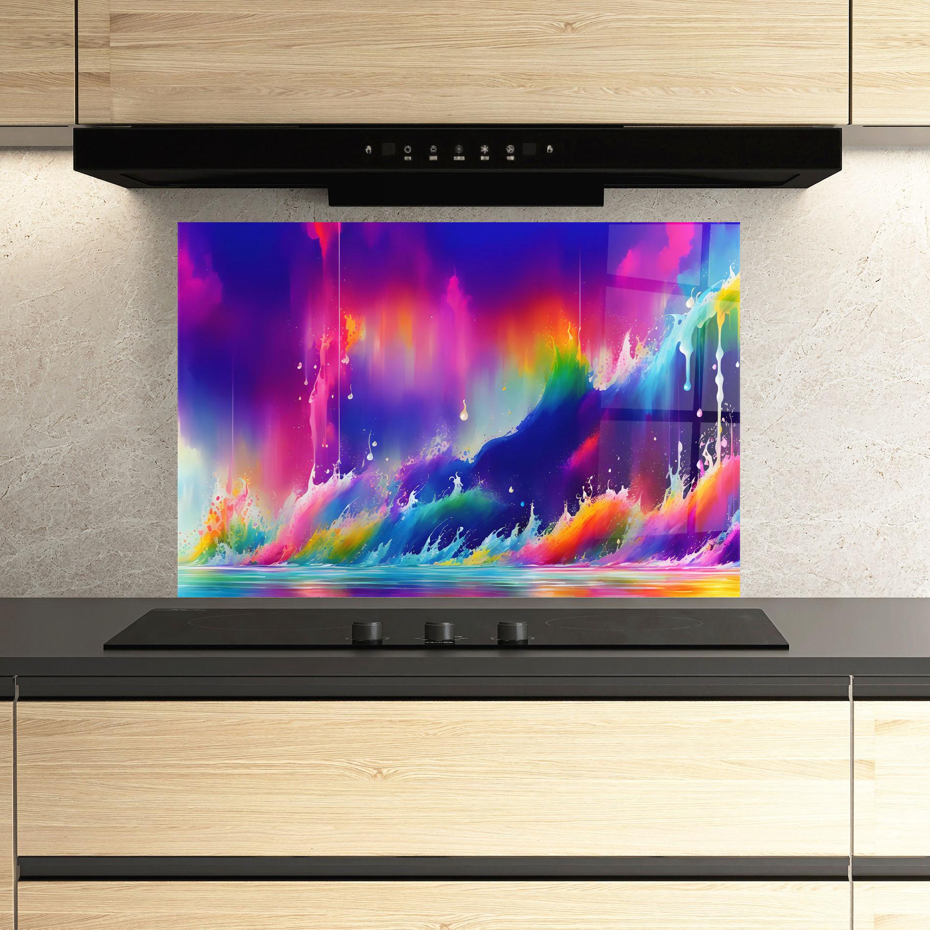 Panou Sticla Bucatarie Fairytale Landscape mockup 3