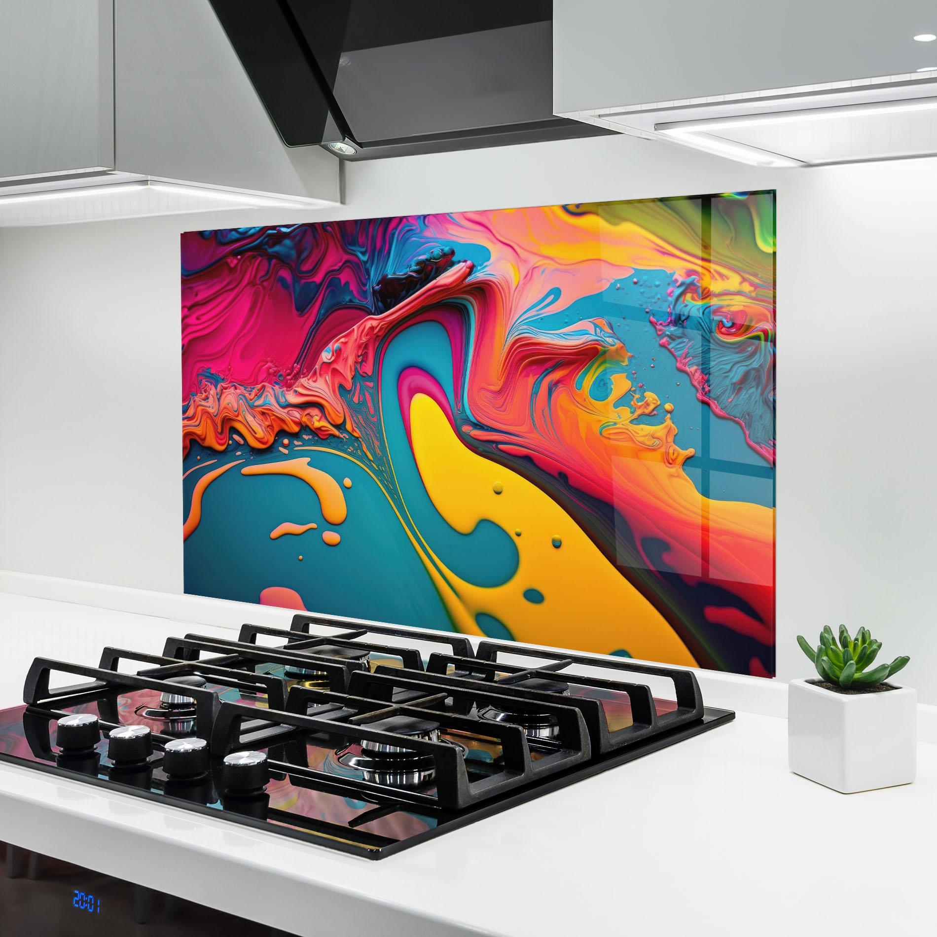 Panou Sticla Bucatarie Acrylic Close Up mockup 6