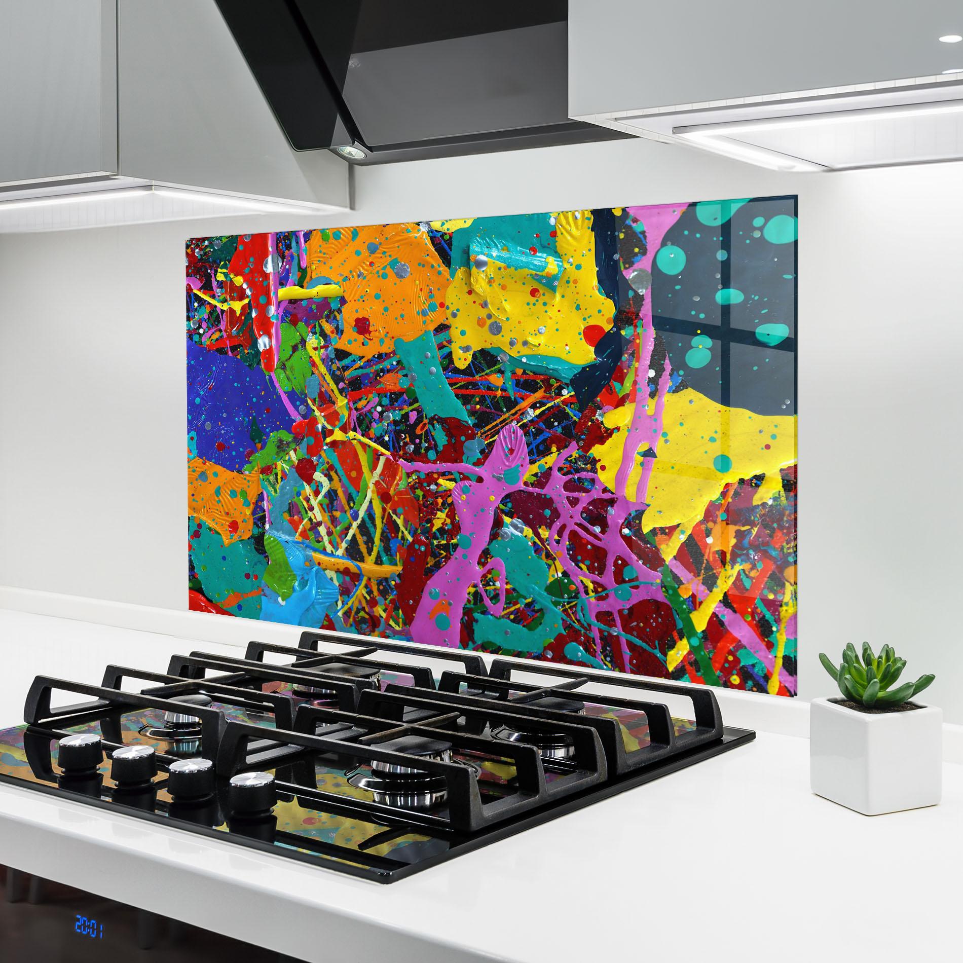 Panou Sticla Bucatarie Dark Panorama mockup 6