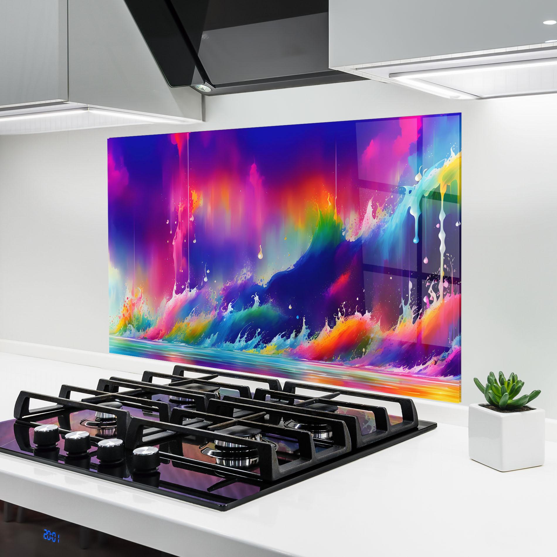 Panou Sticla Bucatarie Fairytale Landscape mockup 6