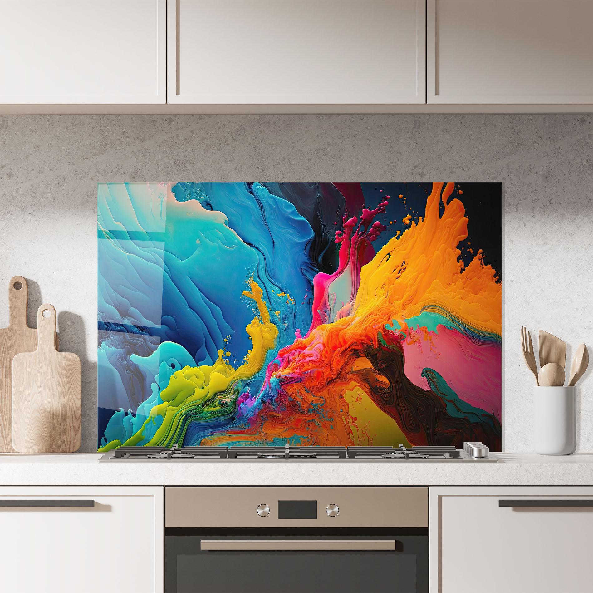 Panou Sticla Bucatarie Color Floating mockup 7