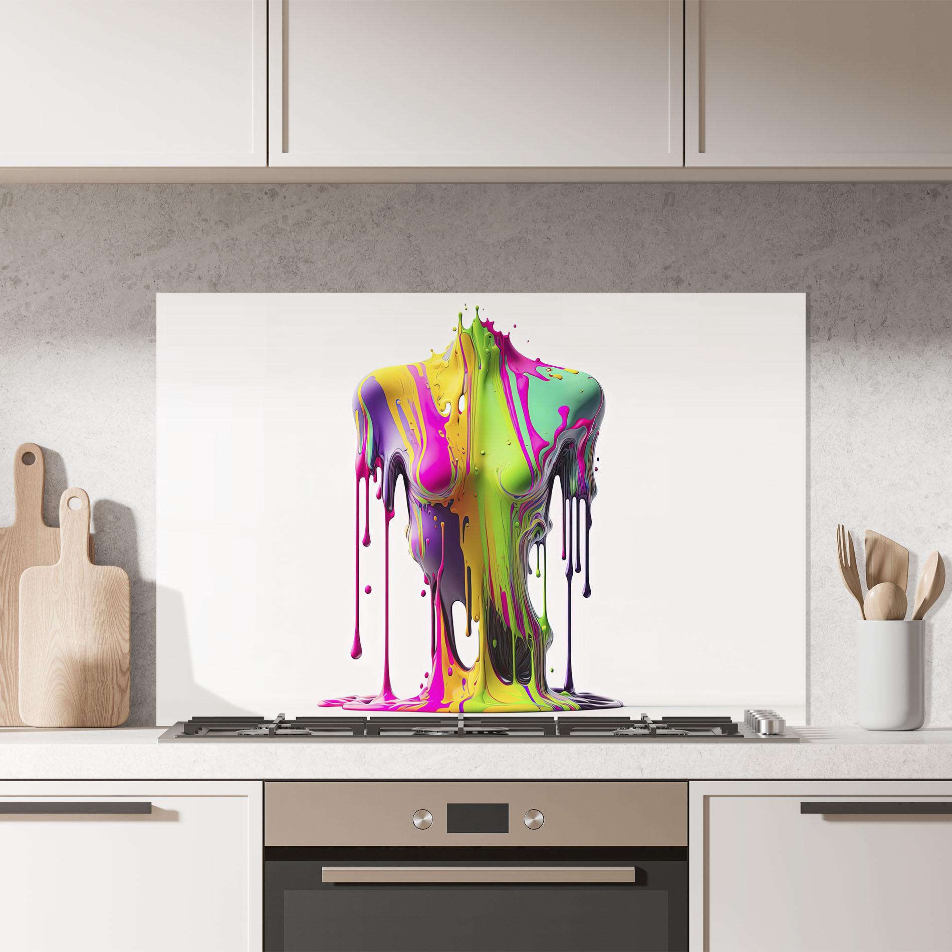 Panou Sticla Bucatarie Colorful Body mockup 7