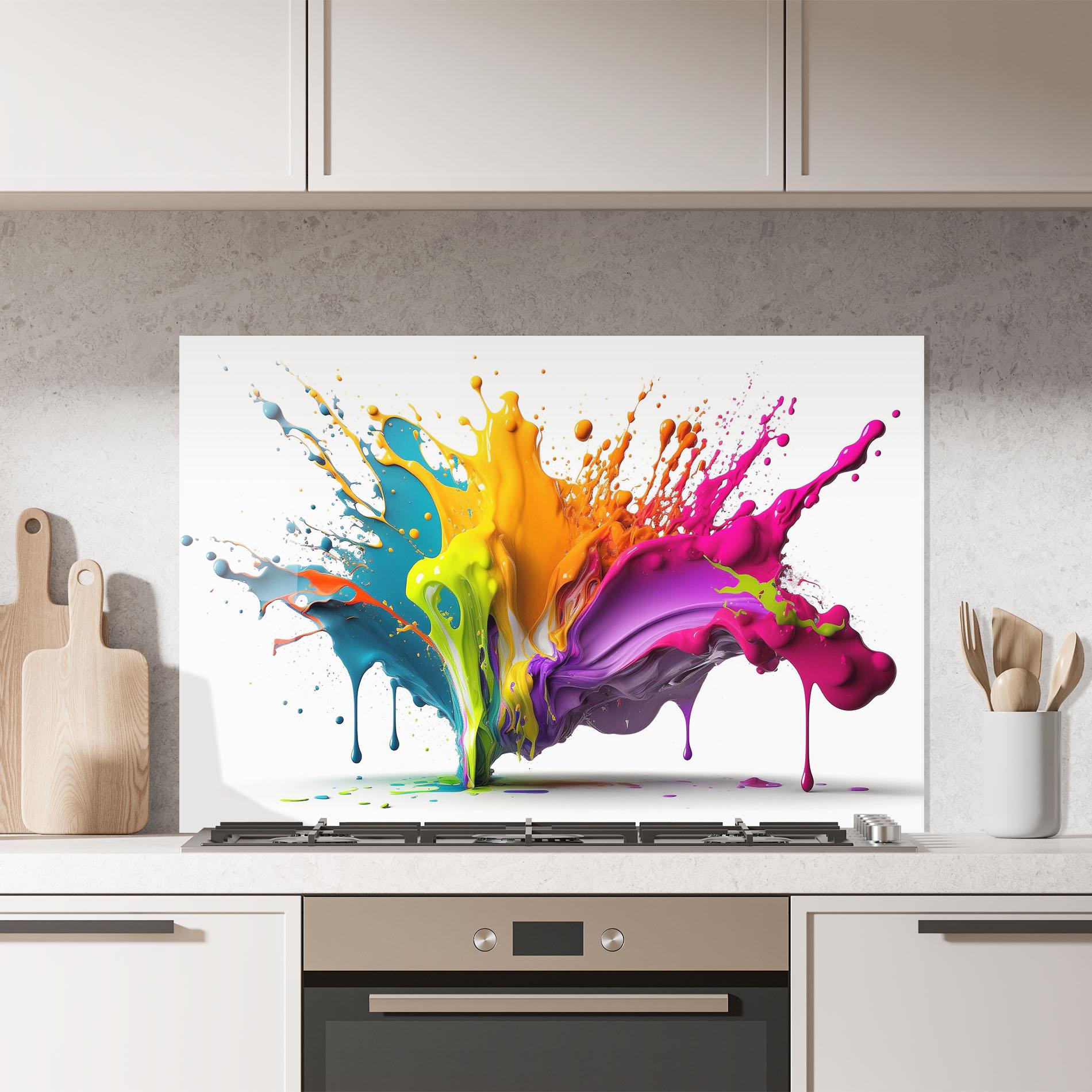 Panou Sticla Bucatarie Exploding Mixed Liquid mockup 7