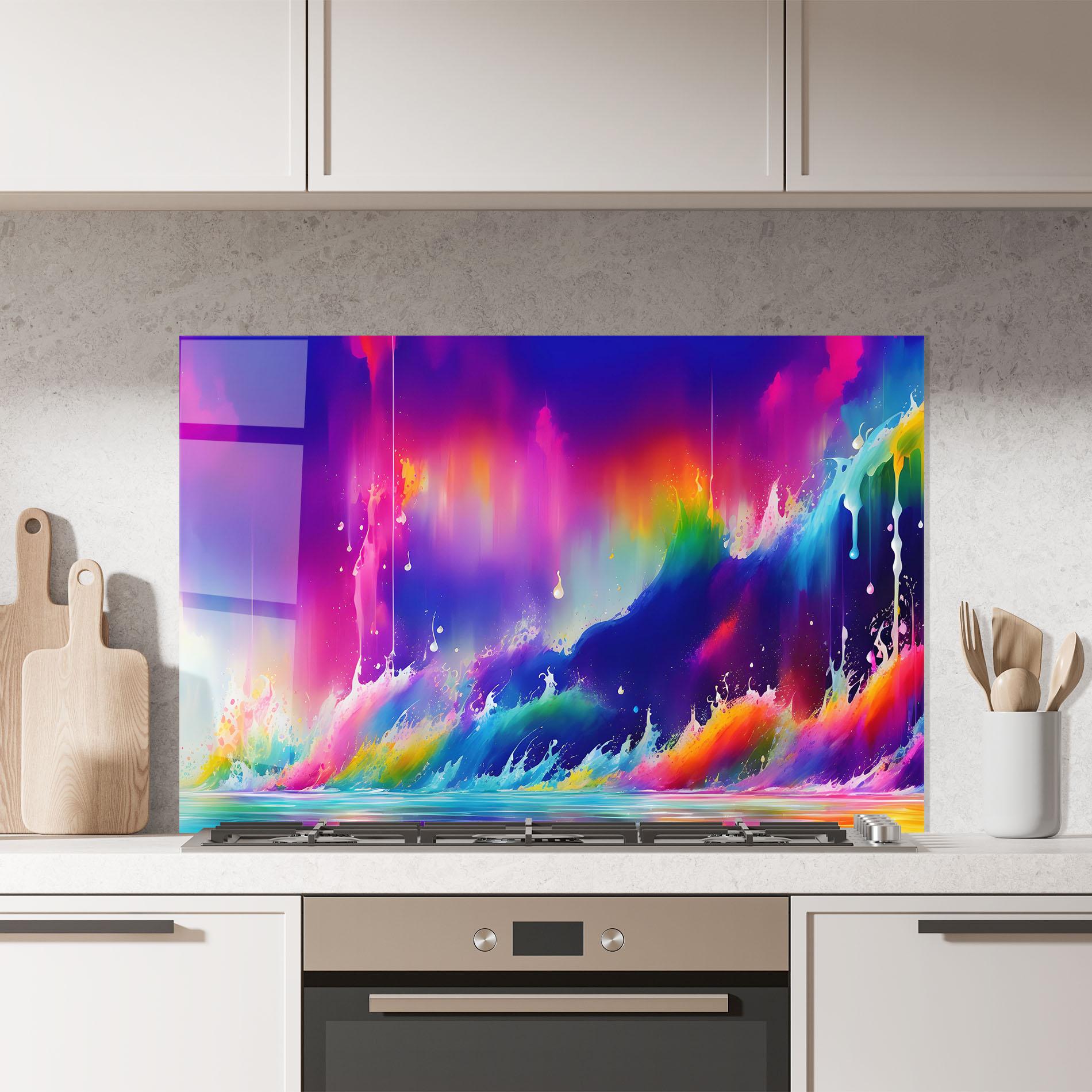 Panou Sticla Bucatarie Fairytale Landscape mockup 7