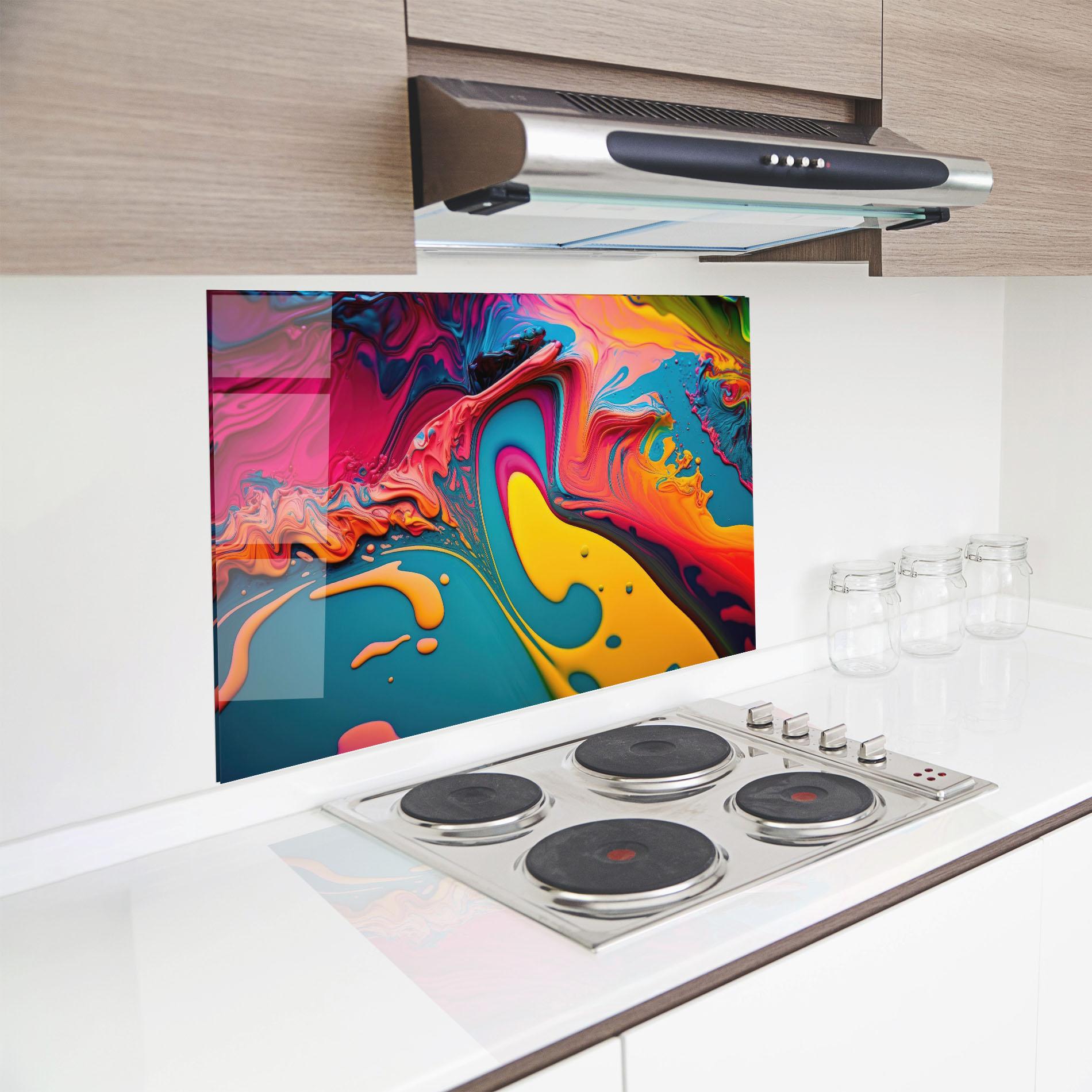 Panou Sticla Bucatarie Acrylic Close Up mockup 8