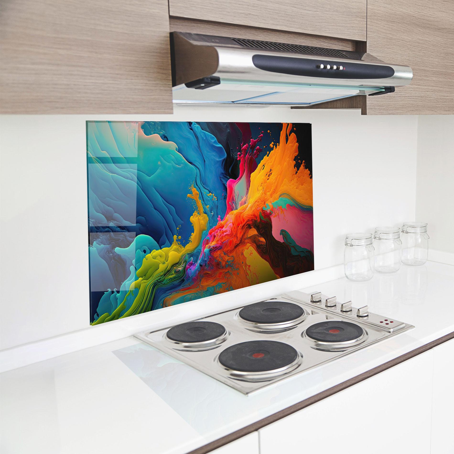 Panou Sticla Bucatarie Color Floating mockup 8