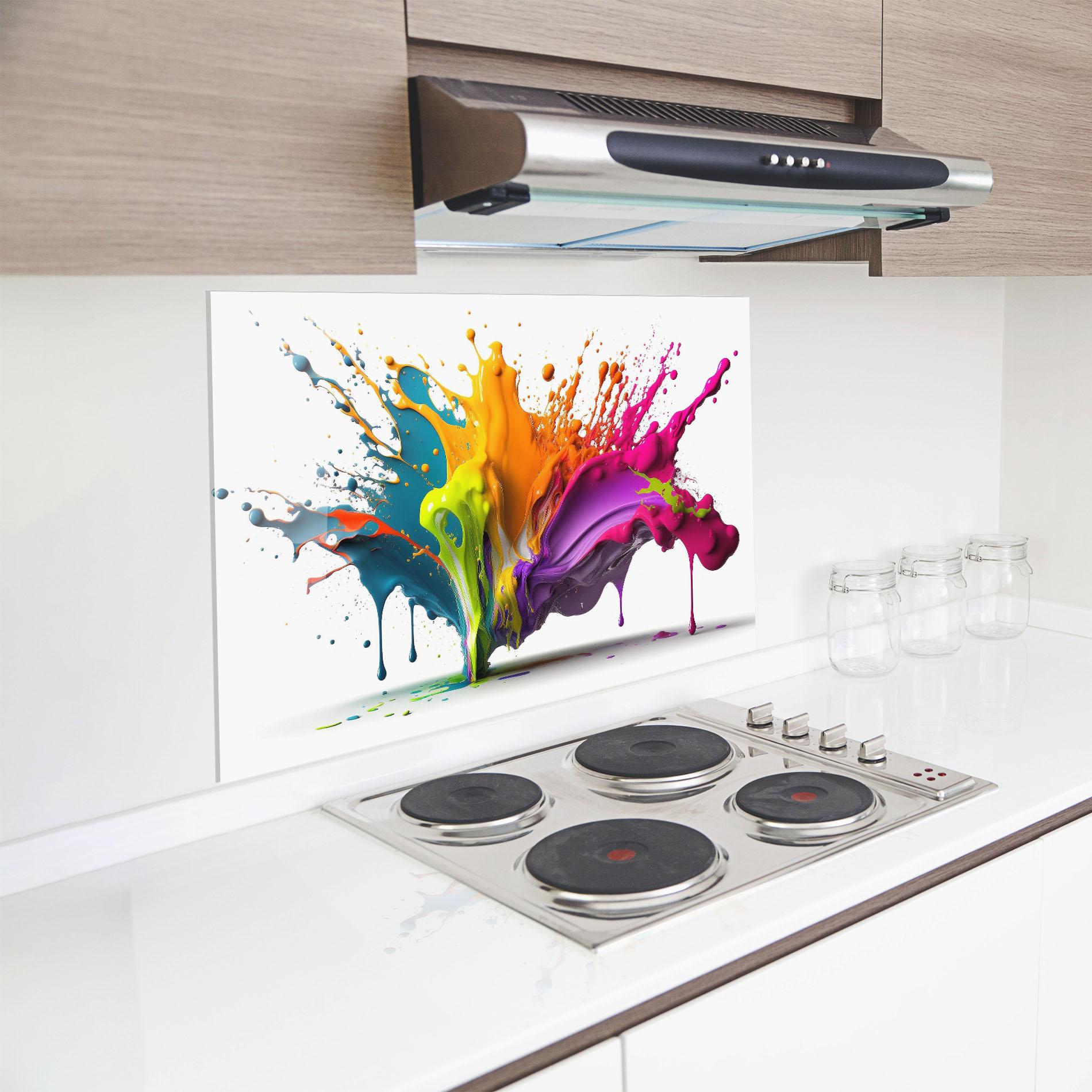 Panou Sticla Bucatarie Exploding Mixed Liquid mockup 8