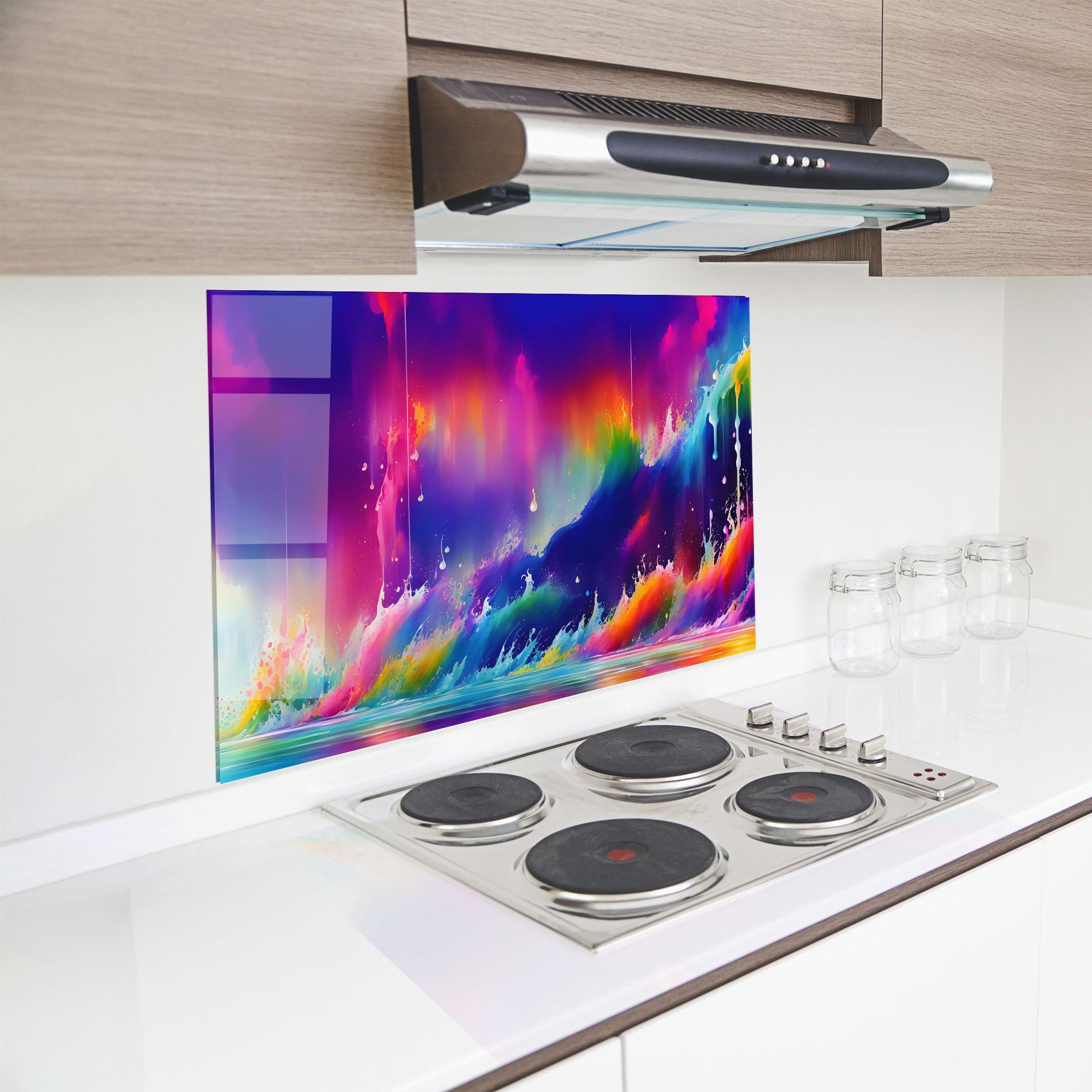 Panou Sticla Bucatarie Fairytale Landscape mockup 8