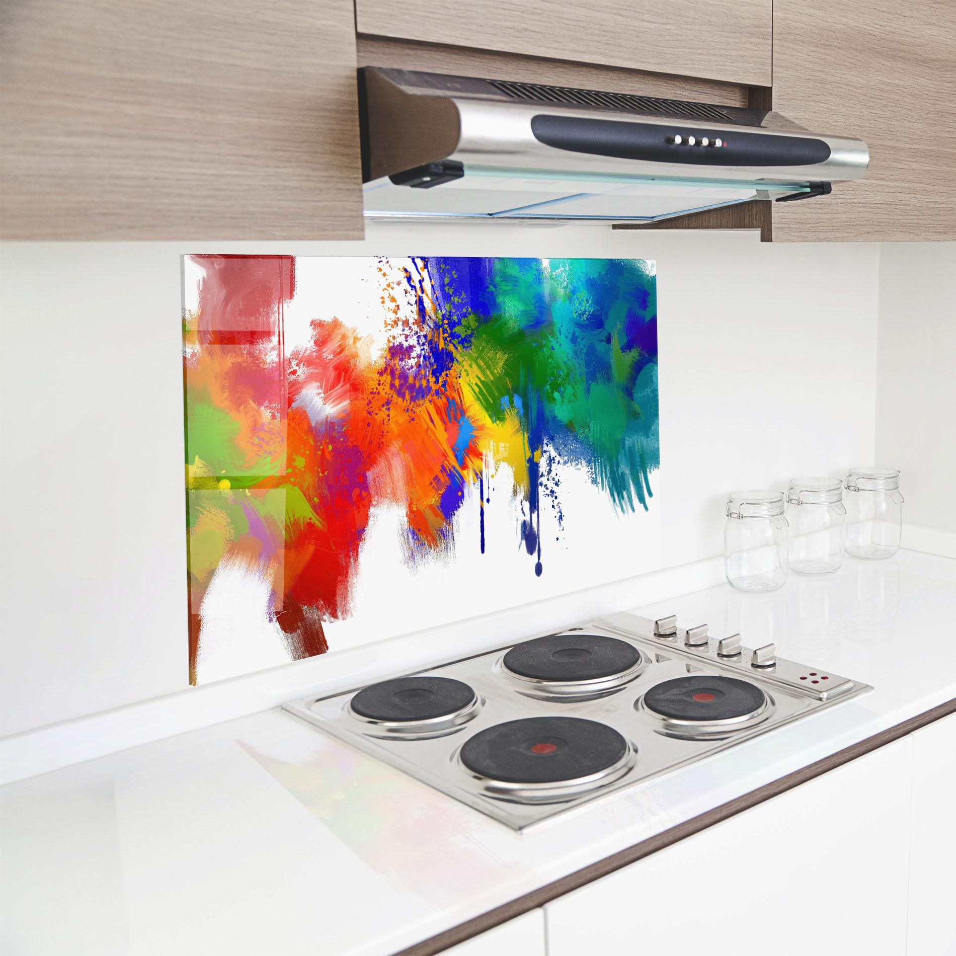 Panou Sticla Bucatarie Paint Stroke mockup 8