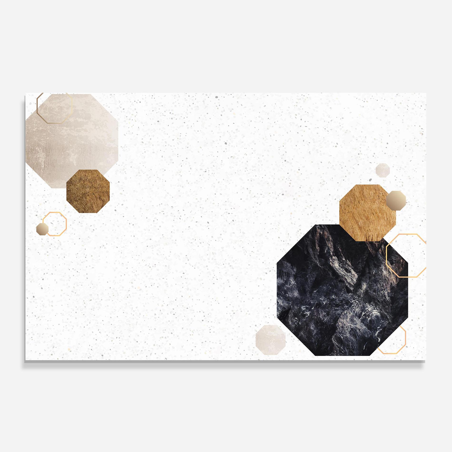 Panou Sticla Bucatarie Big Hexagon mockup 0