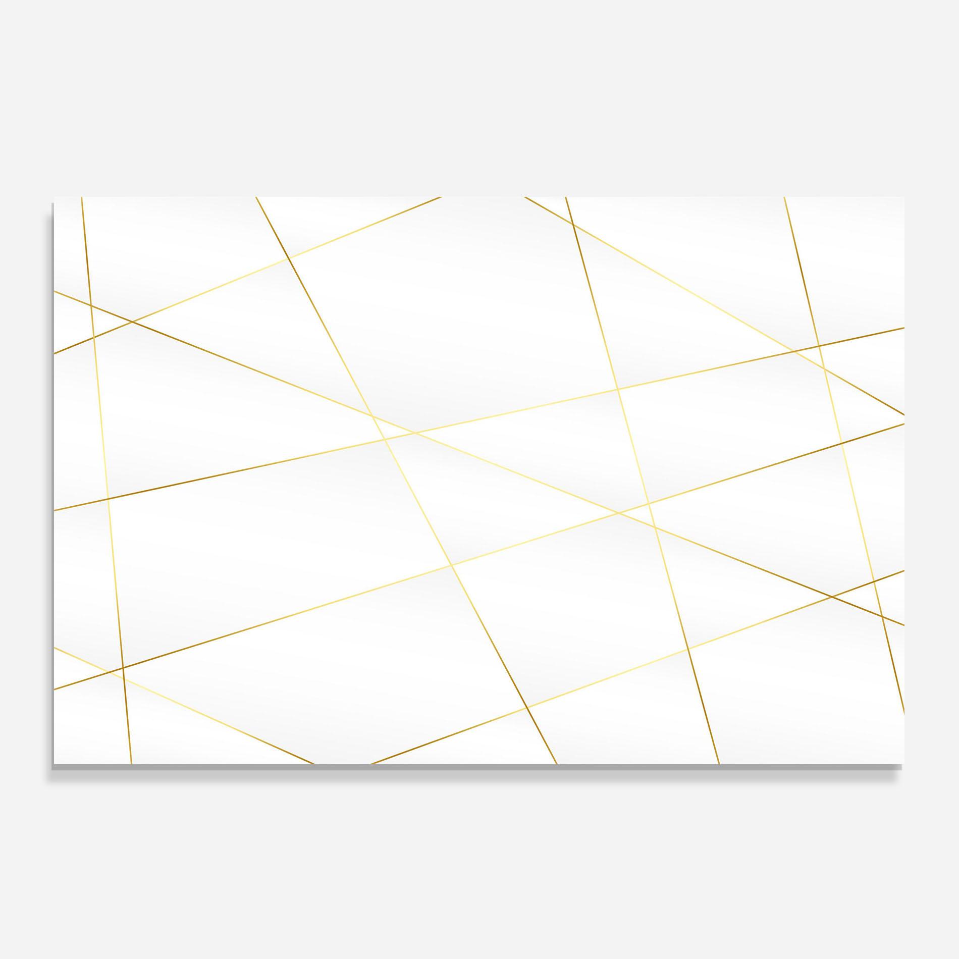 Panou Sticla Bucatarie Golden Line White mockup 0