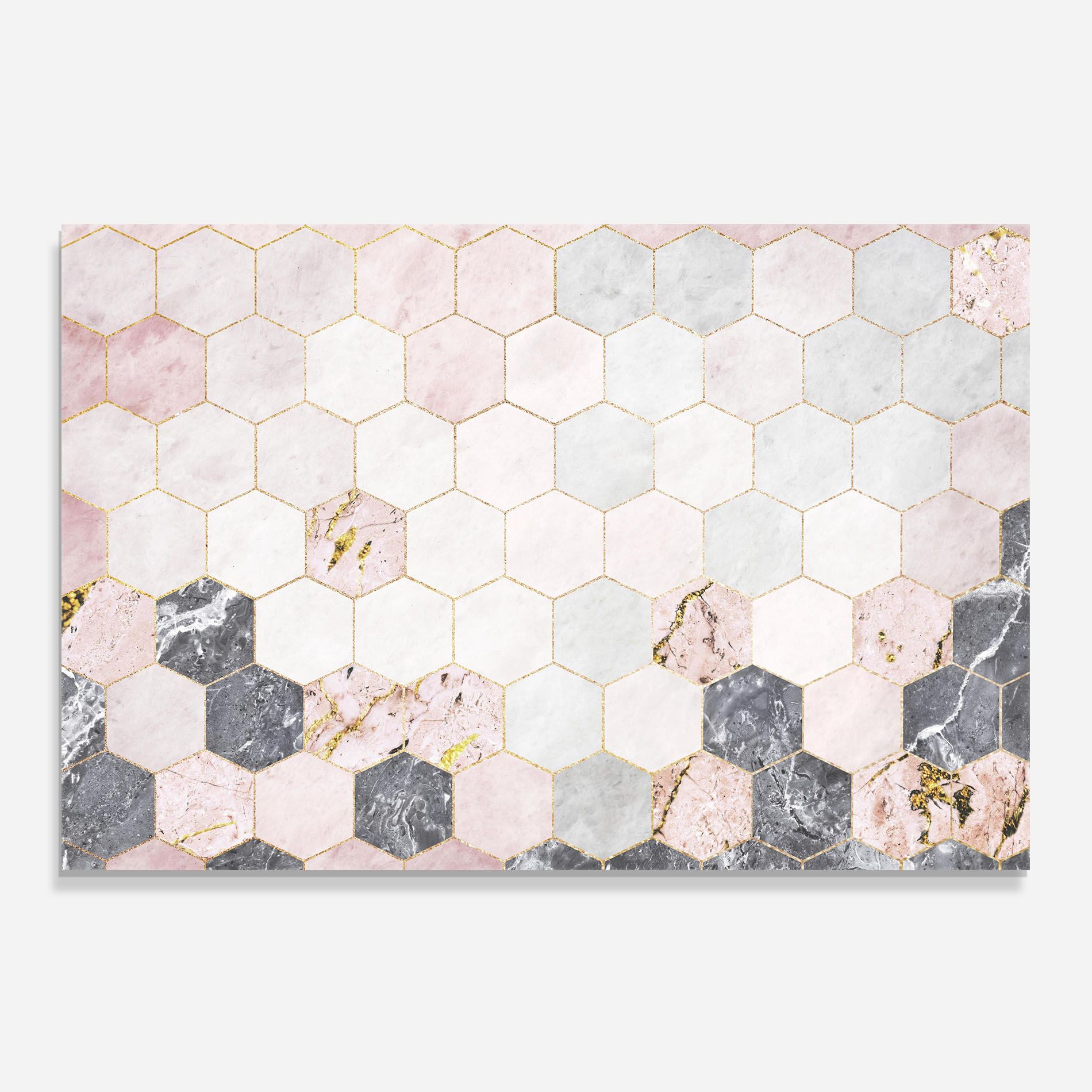 Grey Pink Hexagon mockup 0