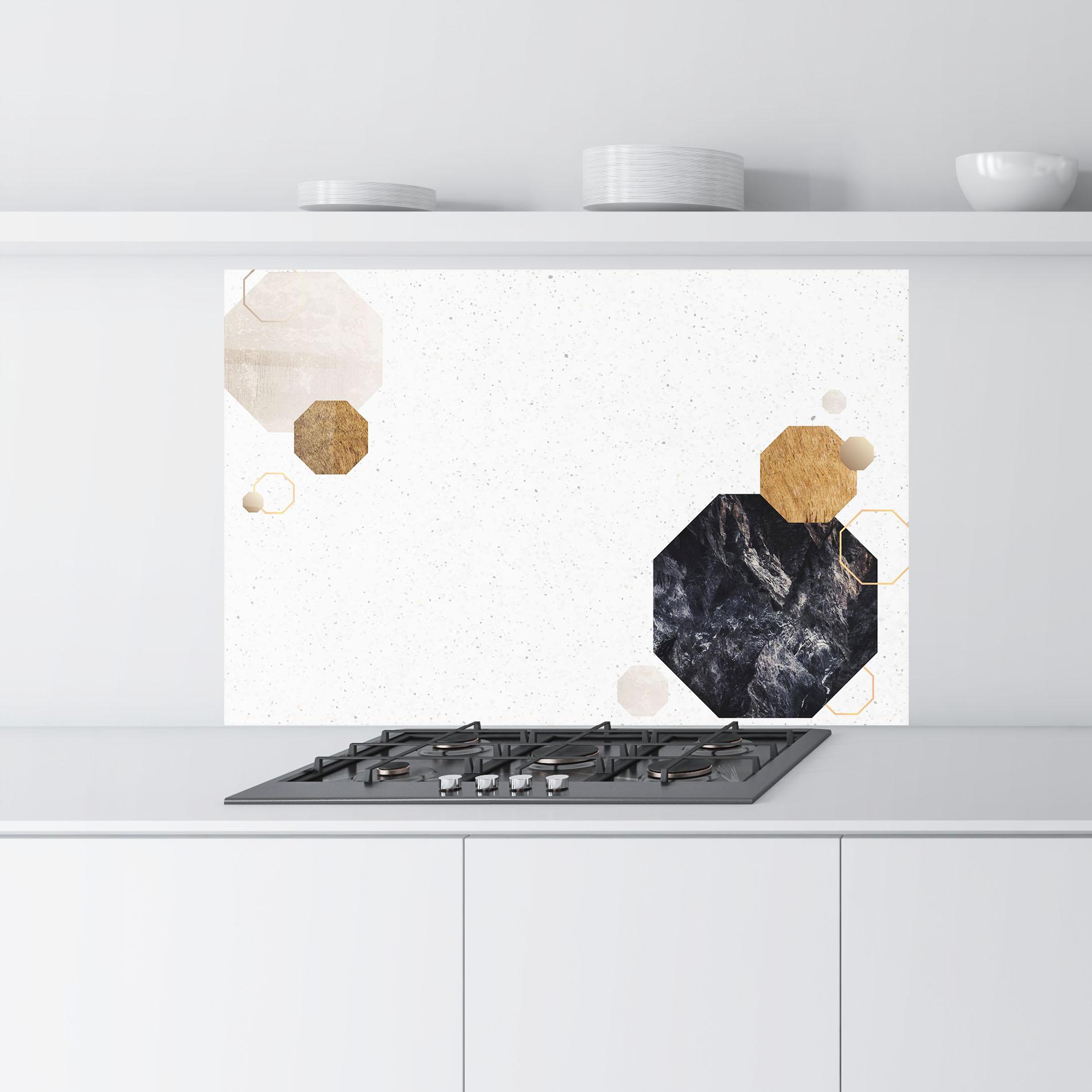 Panou Sticla Bucatarie Big Hexagon mockup 9