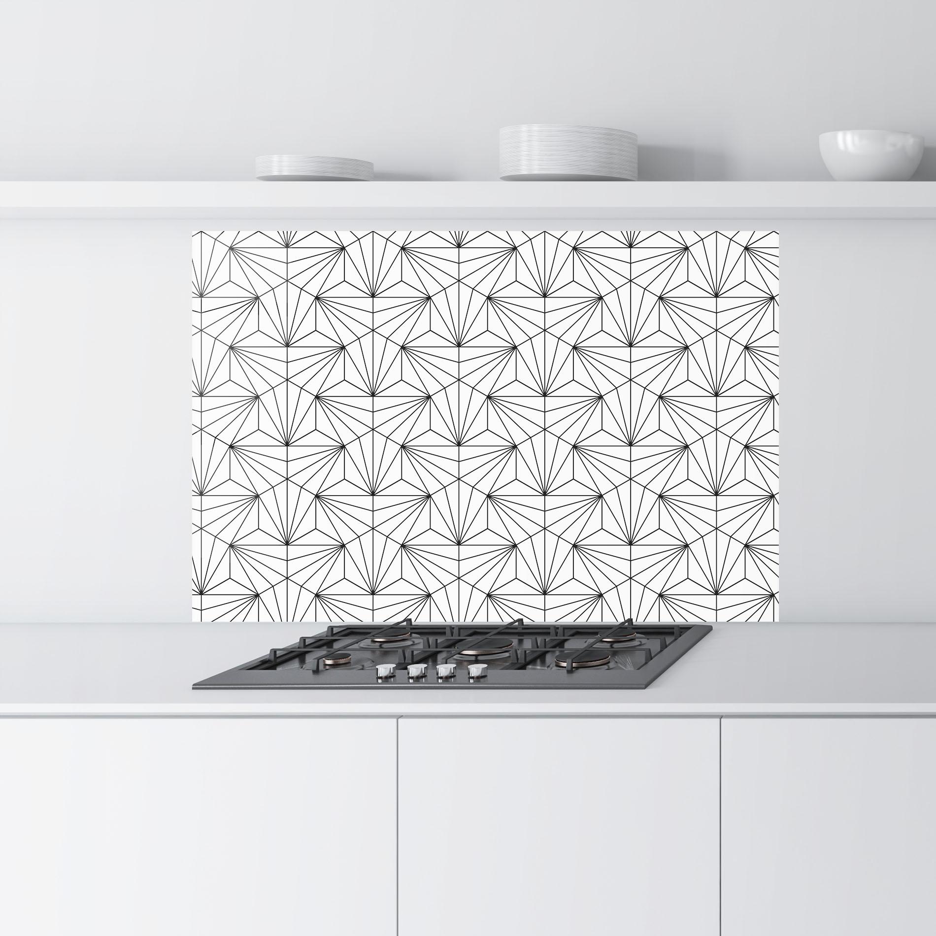 Panou Sticla Bucatarie Black Triangle mockup 9