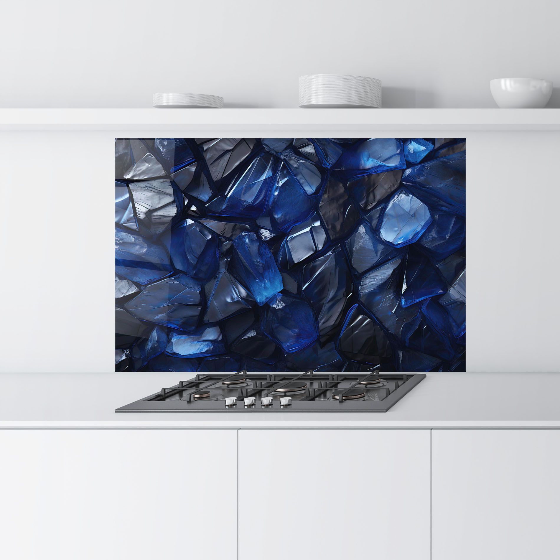 Blue Crystal Shape mockup 9