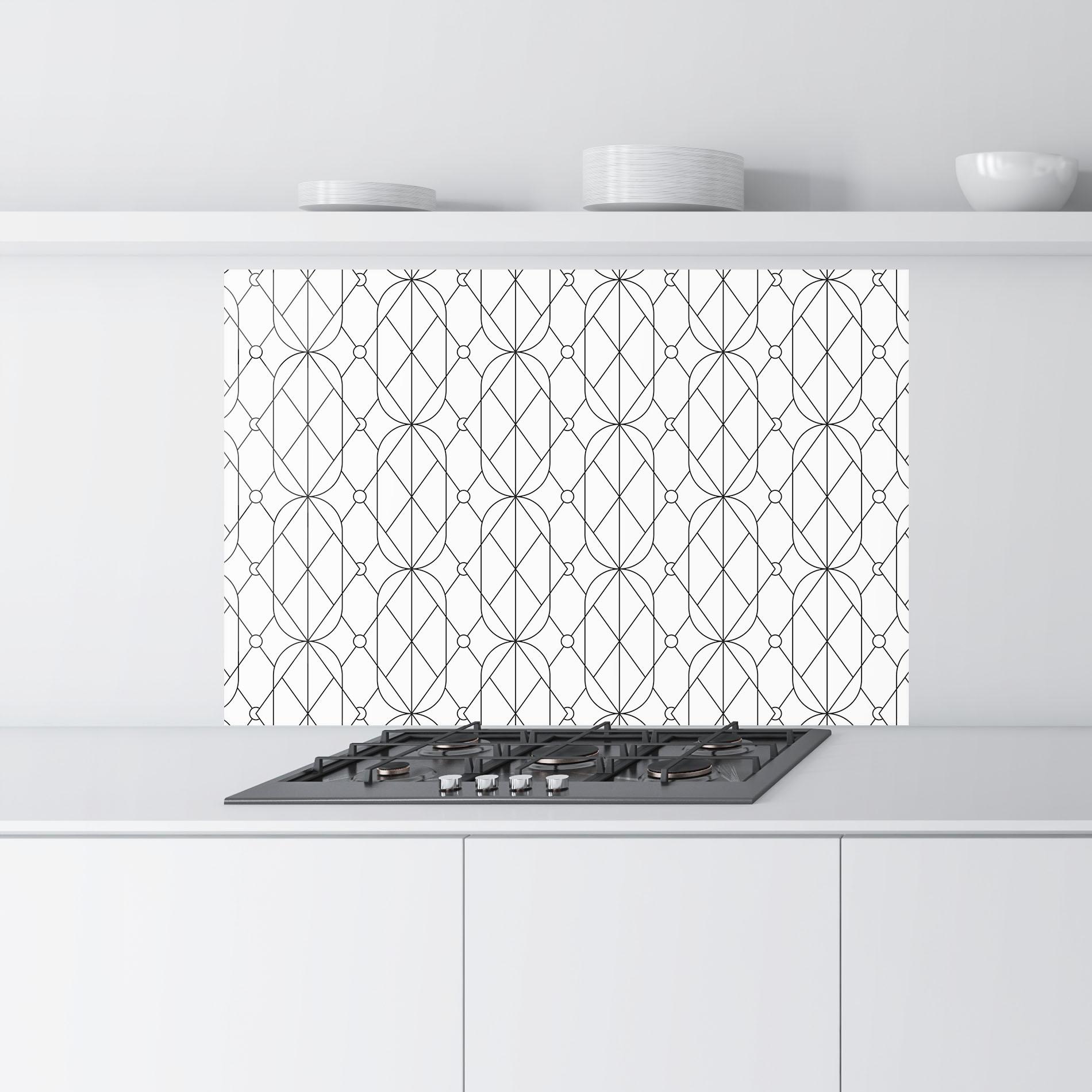 Panou Sticla Bucatarie Geometric mockup 9