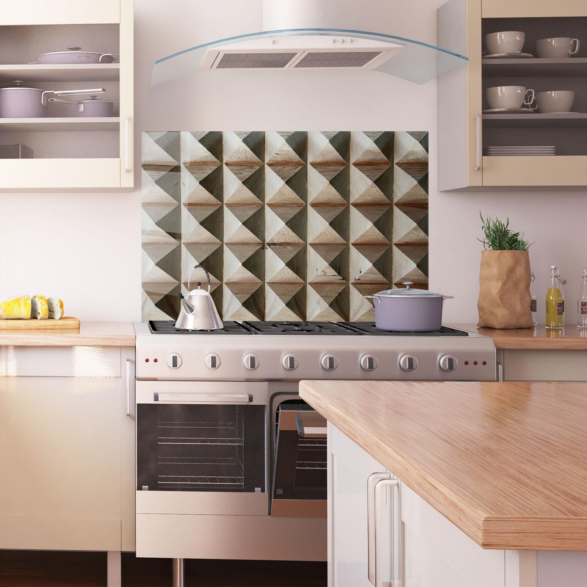 Panou Sticla Bucatarie Cream Pyramid mockup 1