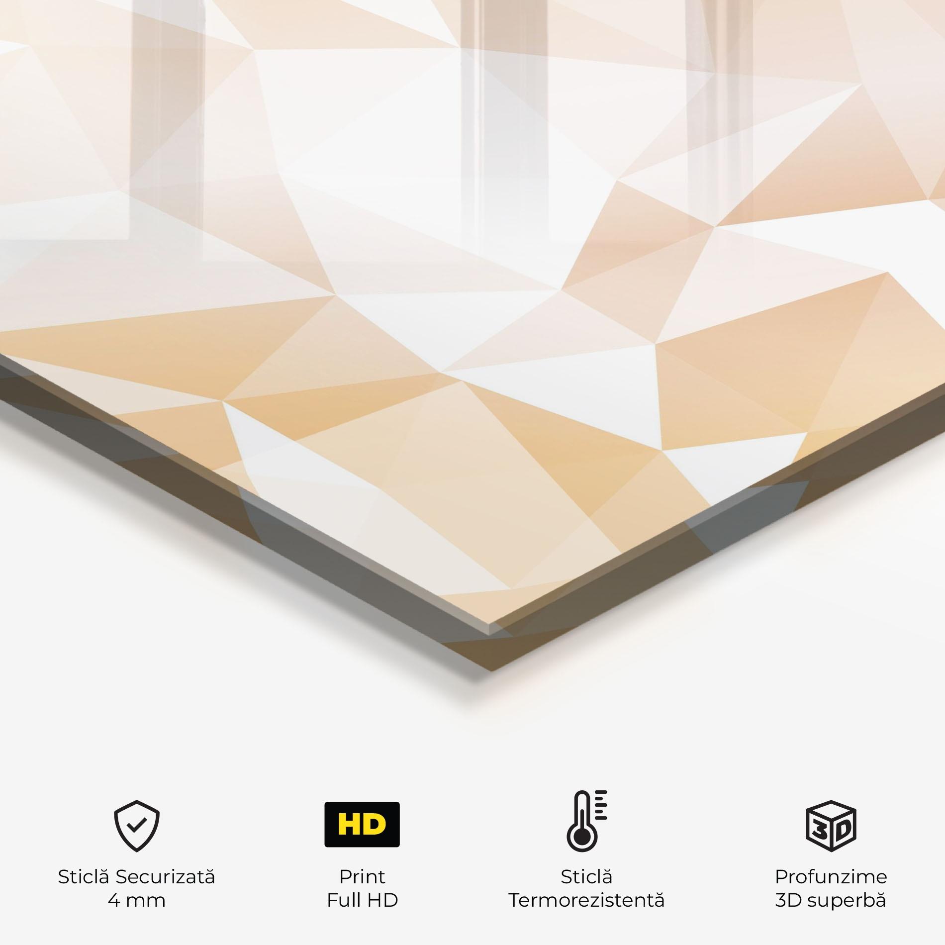 Panou Sticla Bucatarie Light Pink Triangle mockup 2