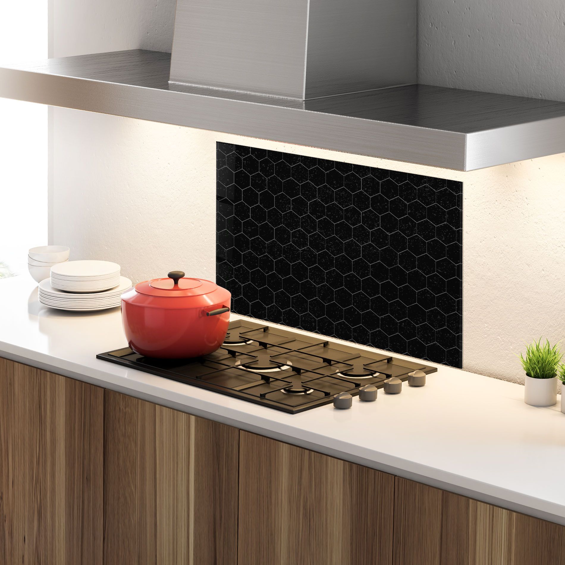Black Hexagon mockup 4