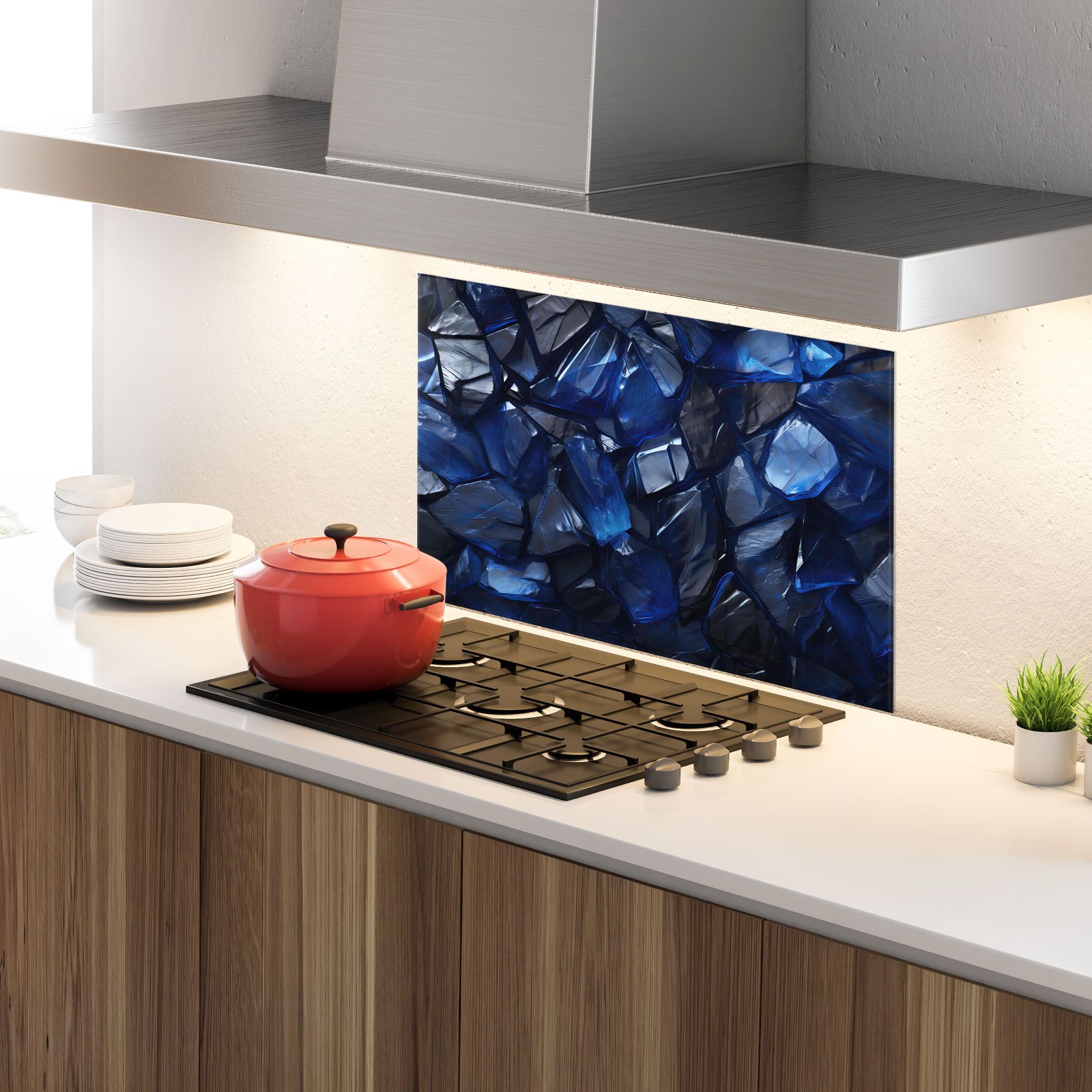 Blue Crystal Shape mockup 4