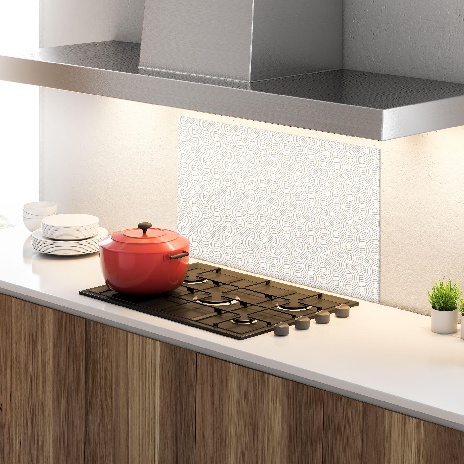 Panou Sticla Bucatarie Cream Lines mockup 4