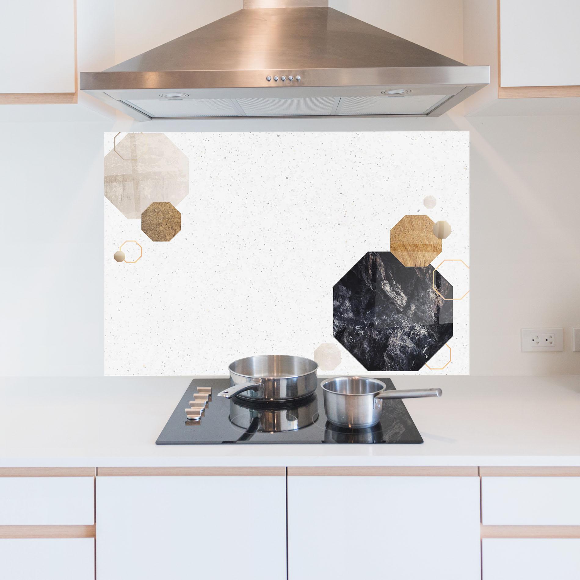 Panou Sticla Bucatarie Big Hexagon mockup 5