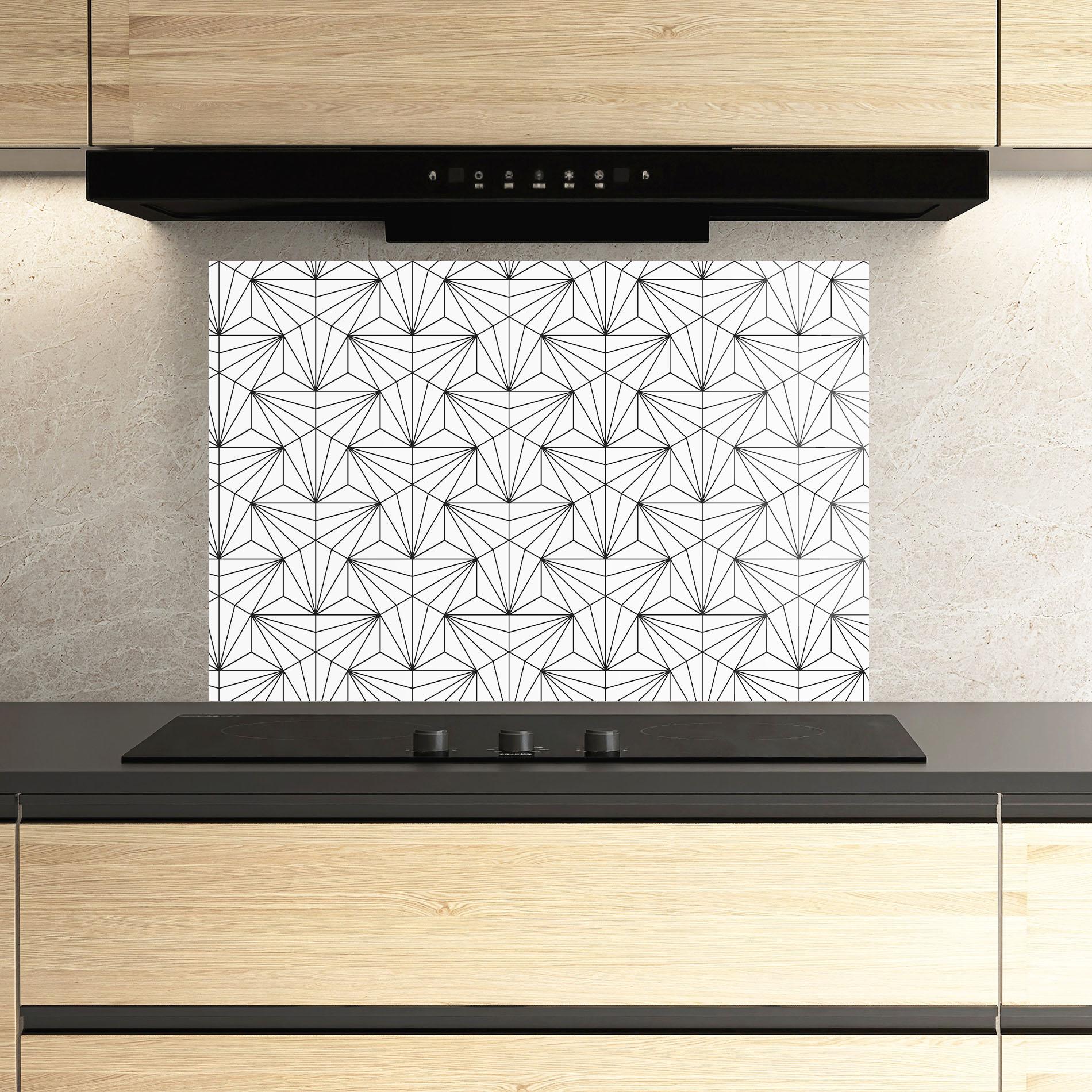 Panou Sticla Bucatarie Black Triangle mockup 3