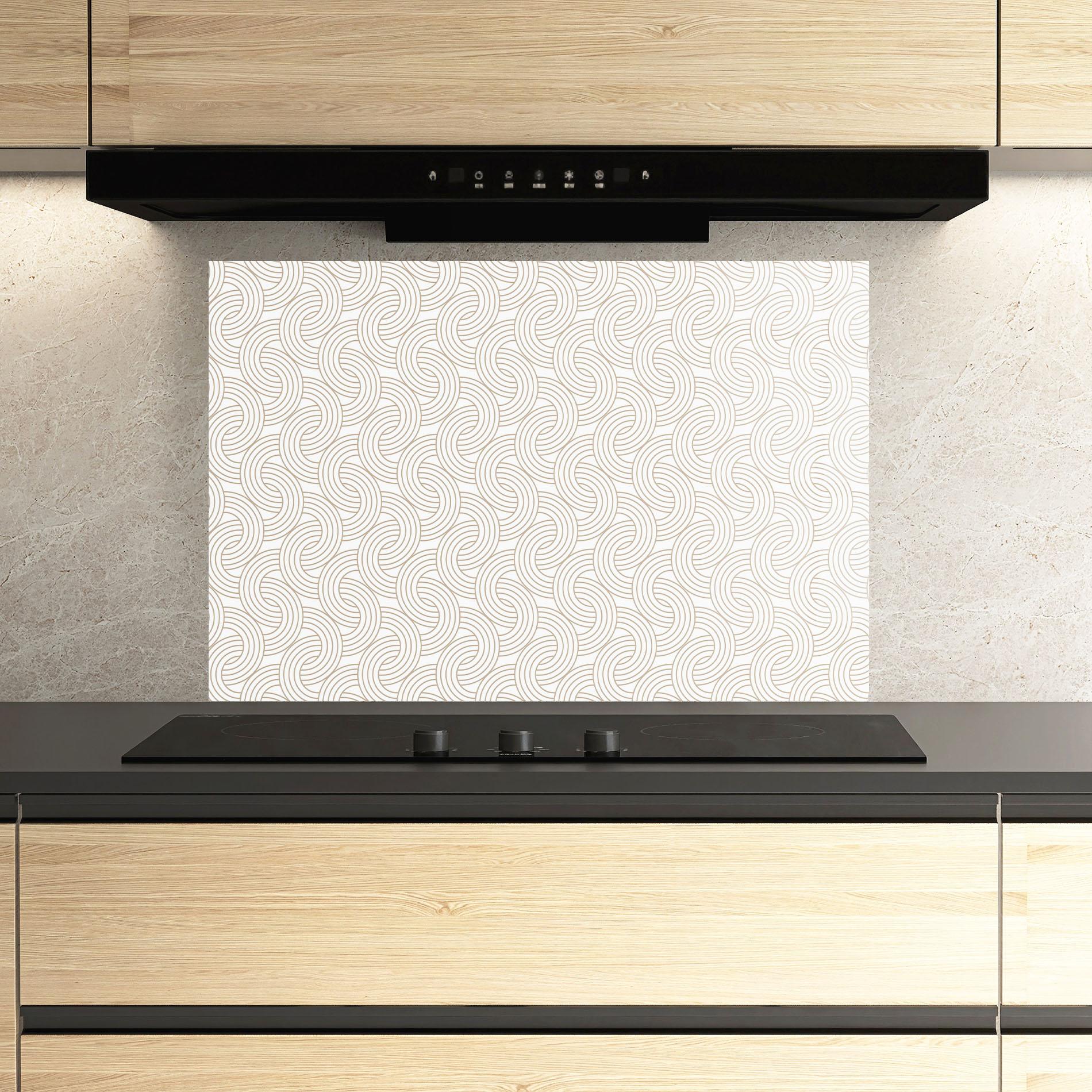 Panou Sticla Bucatarie Cream Lines mockup 3