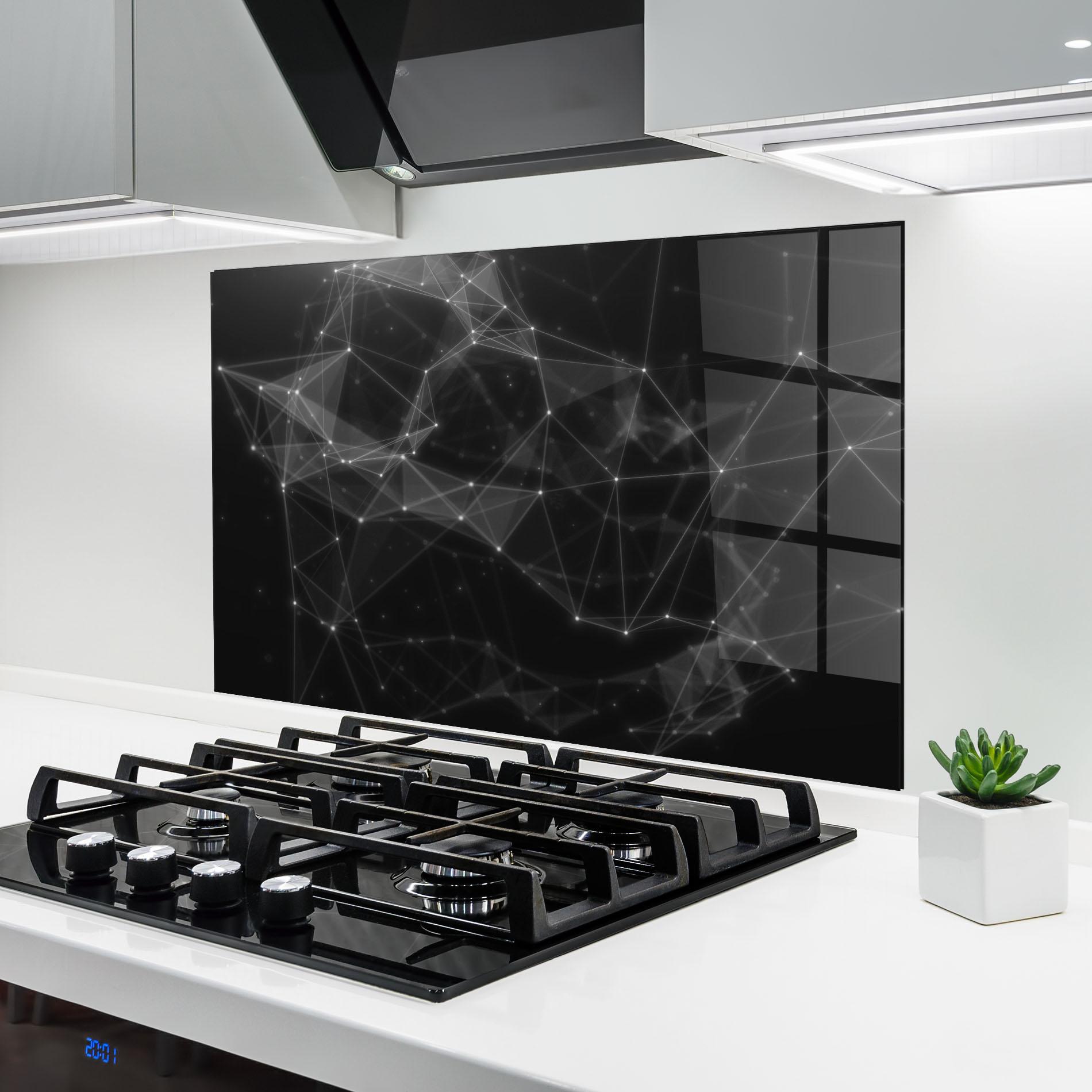 Panou Sticla Bucatarie Connecting Lines mockup 6