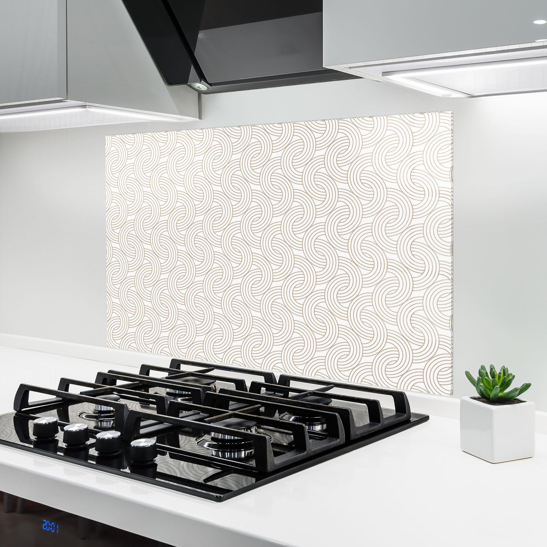 Panou Sticla Bucatarie Cream Lines mockup 6