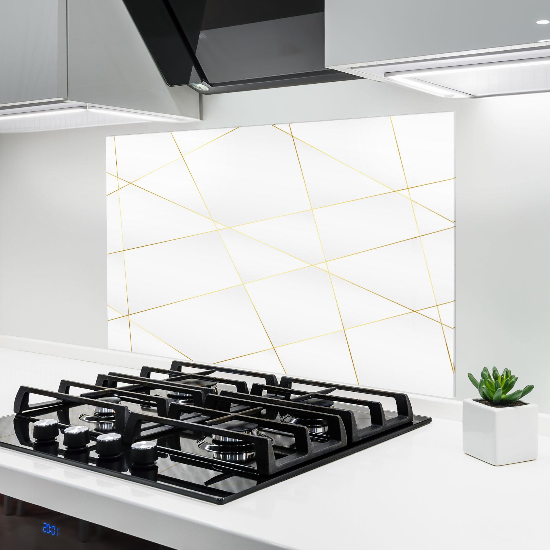 Panou Sticla Bucatarie Golden Line White mockup 6