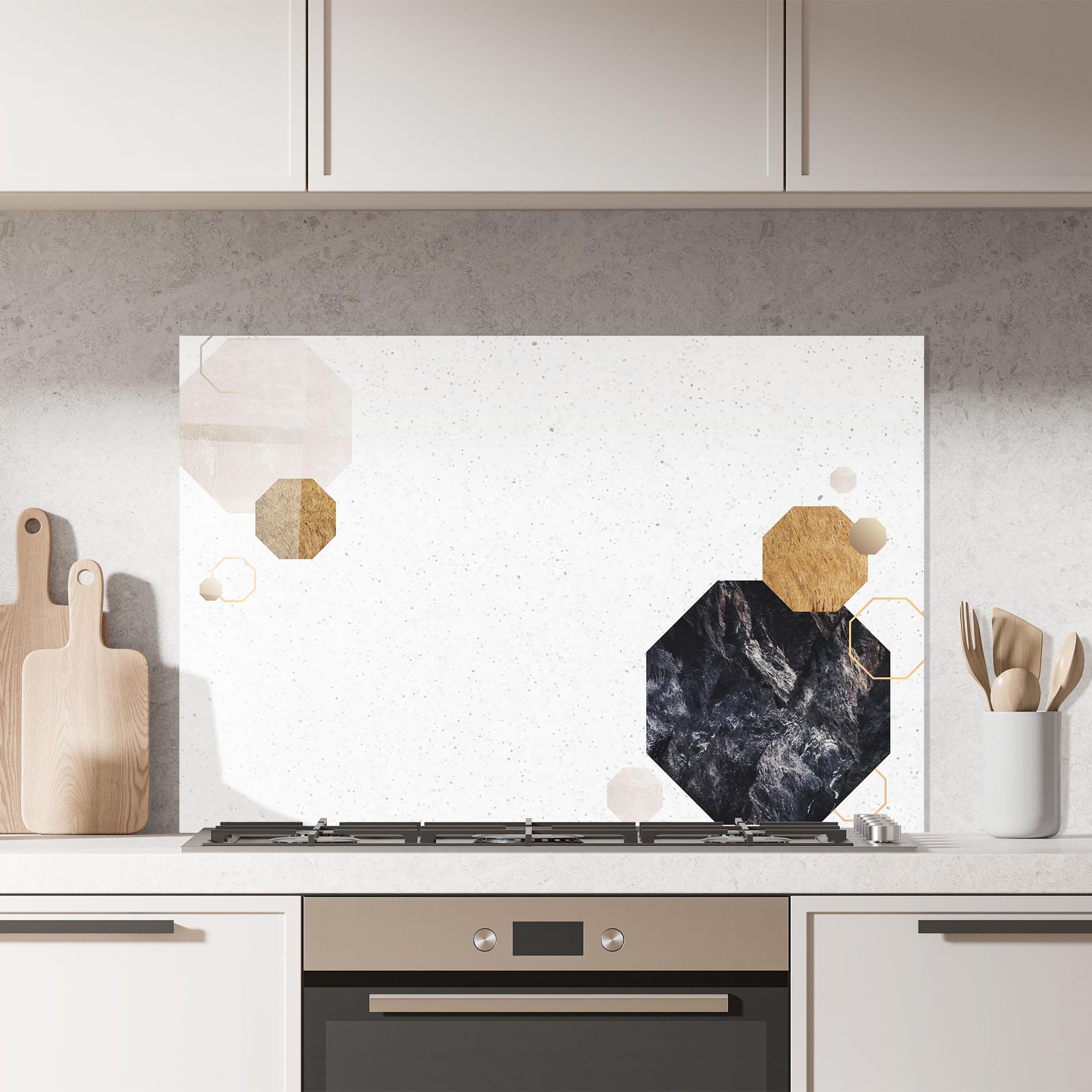 Panou Sticla Bucatarie Big Hexagon mockup 7