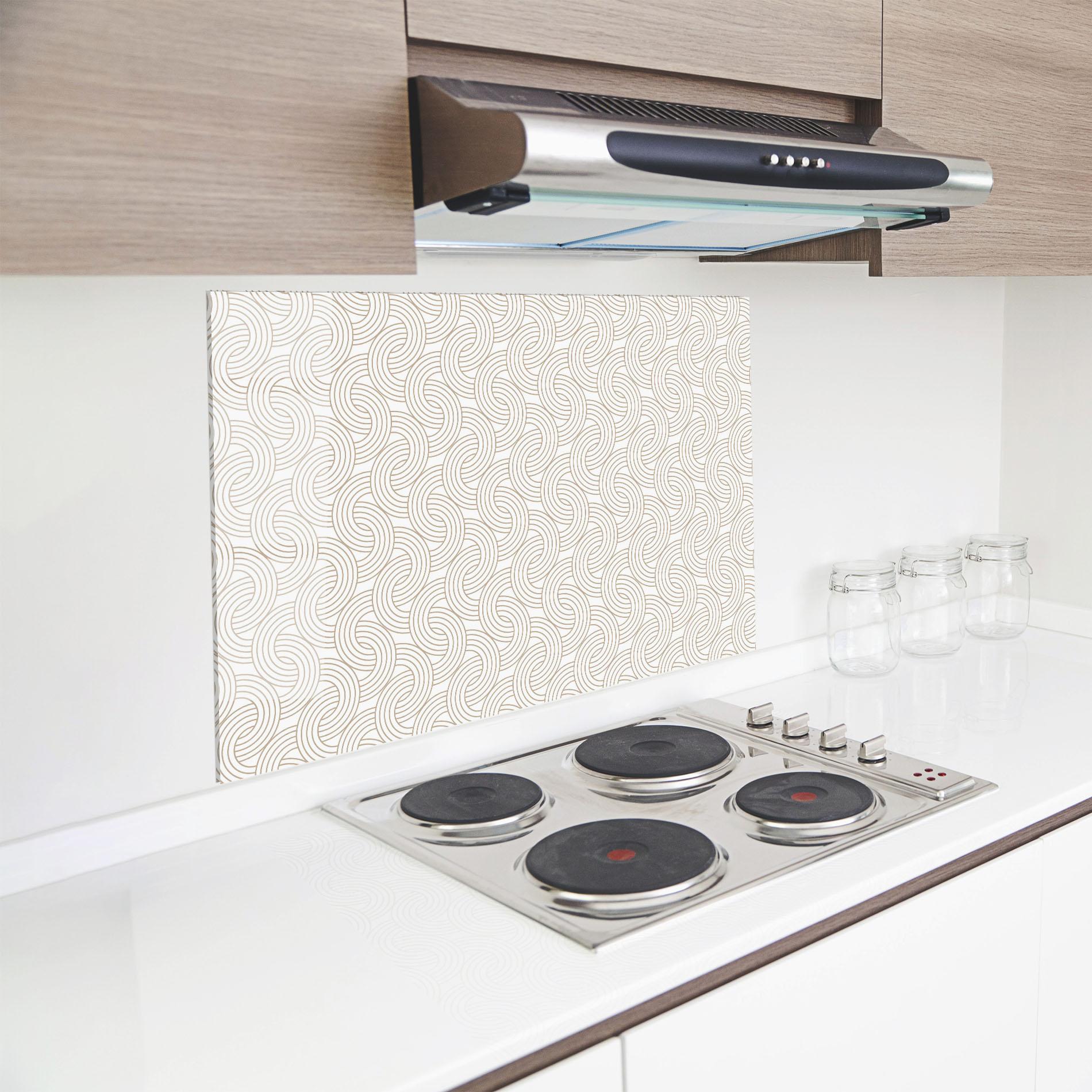 Panou Sticla Bucatarie Cream Lines mockup 8