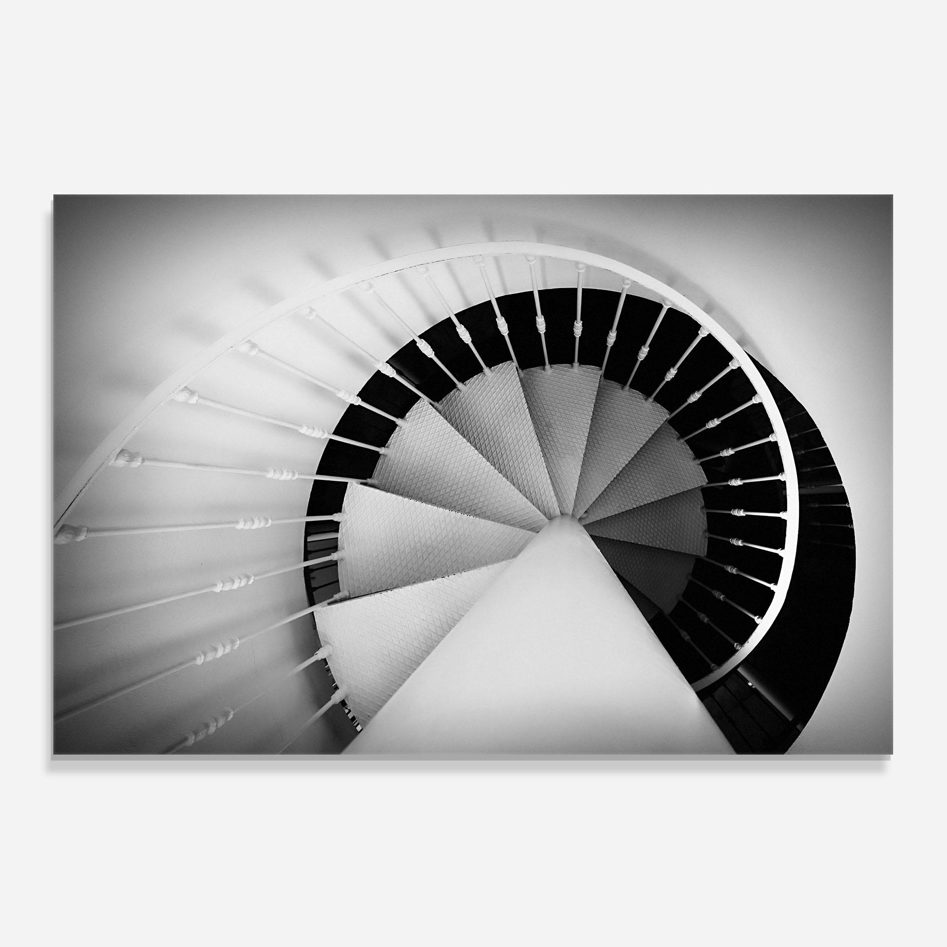 Panou Sticla Bucatarie Black Circle Stairs mockup 0