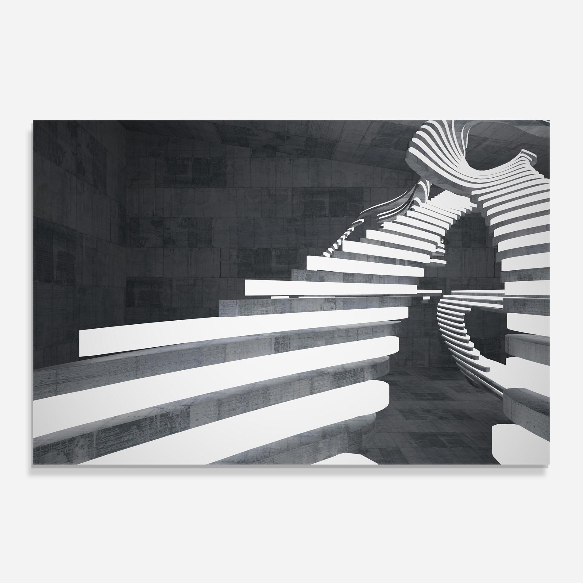 Panou Sticla Bucatarie Concrete Room mockup 0