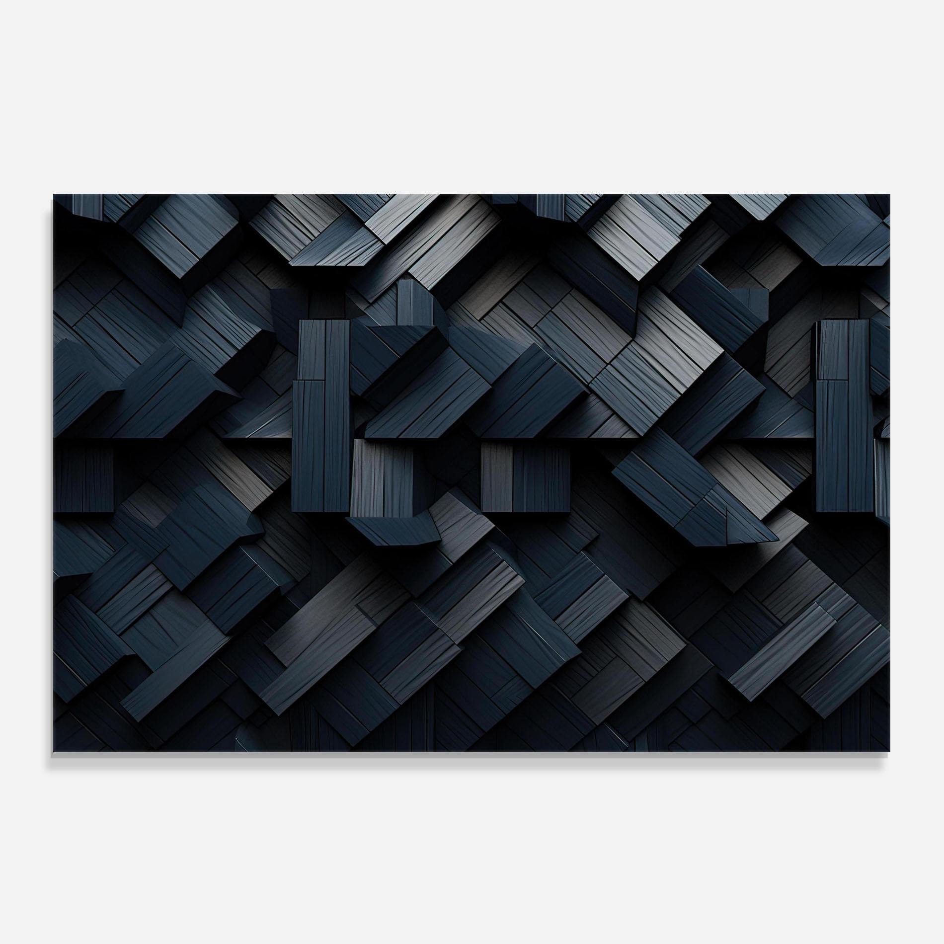 Panou Sticla Bucatarie Dark Blue Wall mockup 0