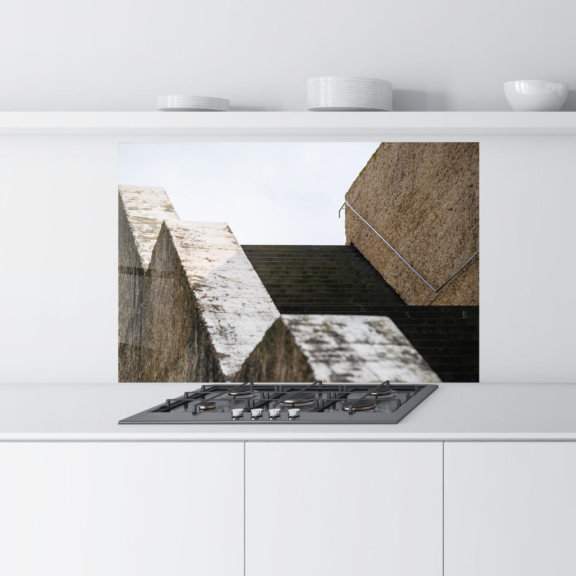 Panou Sticla Bucatarie Black Stairs mockup 9