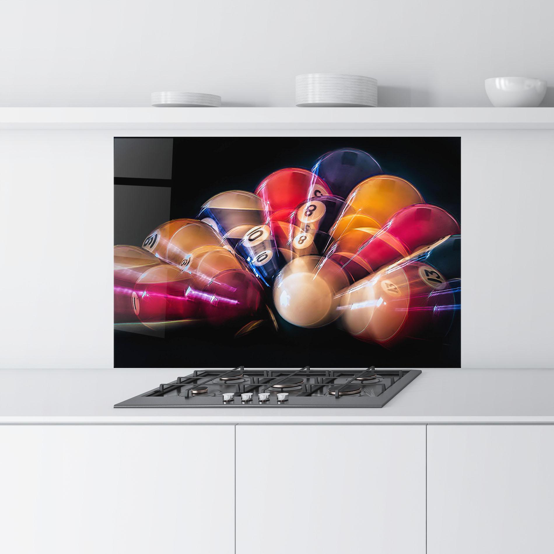 Panou Sticla Bucatarie Bowling Balls mockup 9