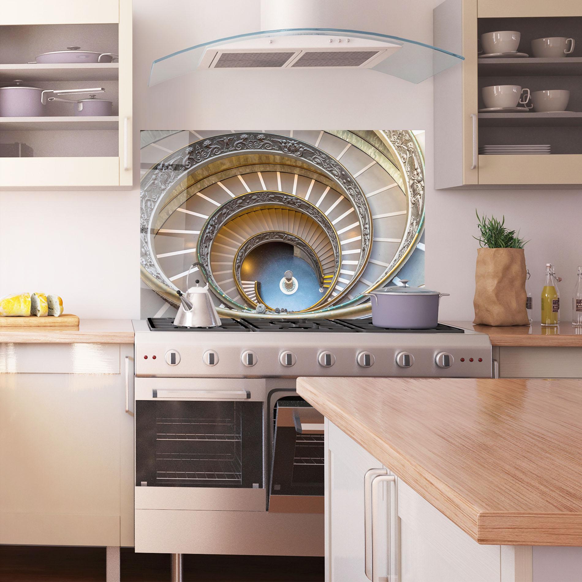 Panou Sticla Bucatarie Colored Stairs mockup 1