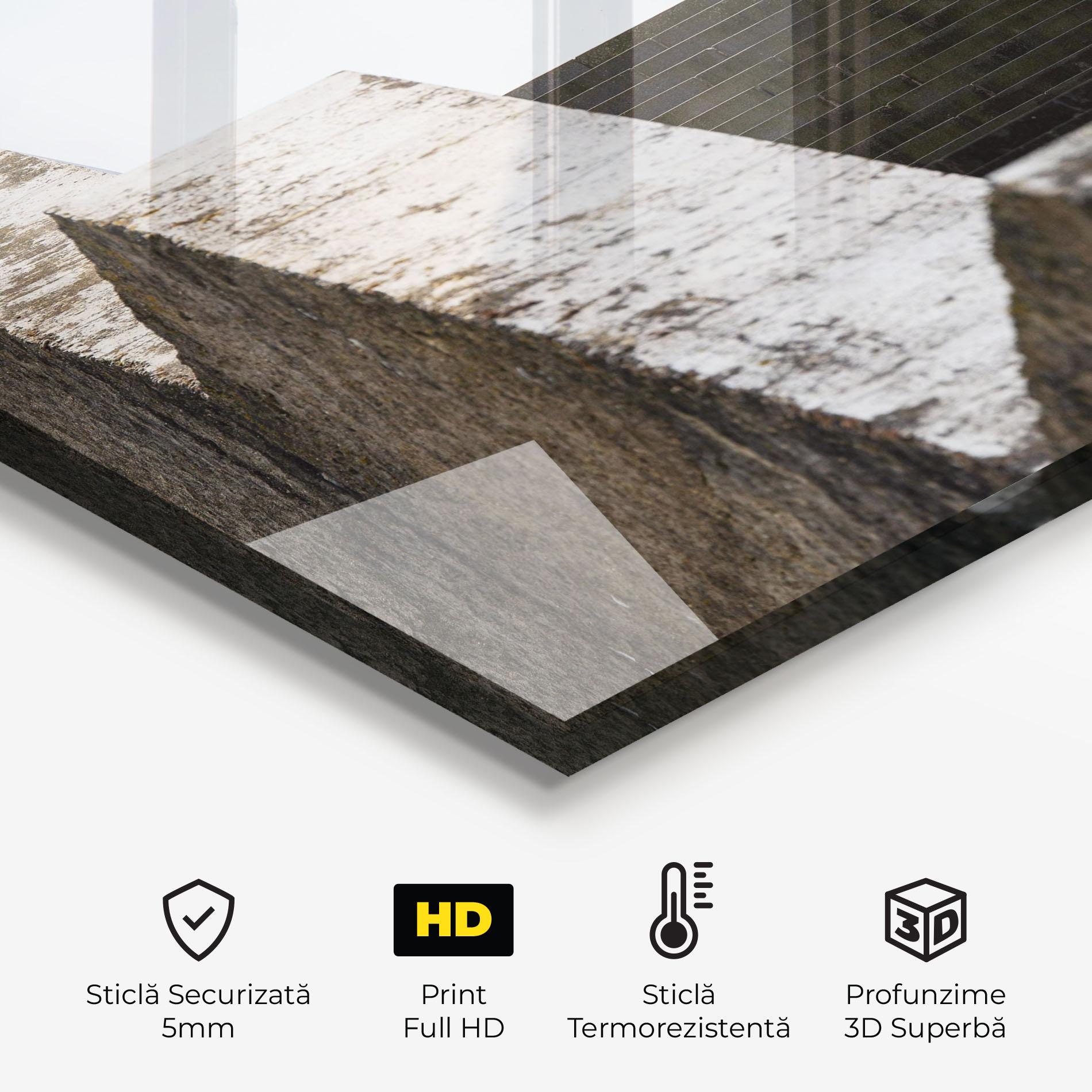 Panou Sticla Bucatarie Black Stairs mockup 2