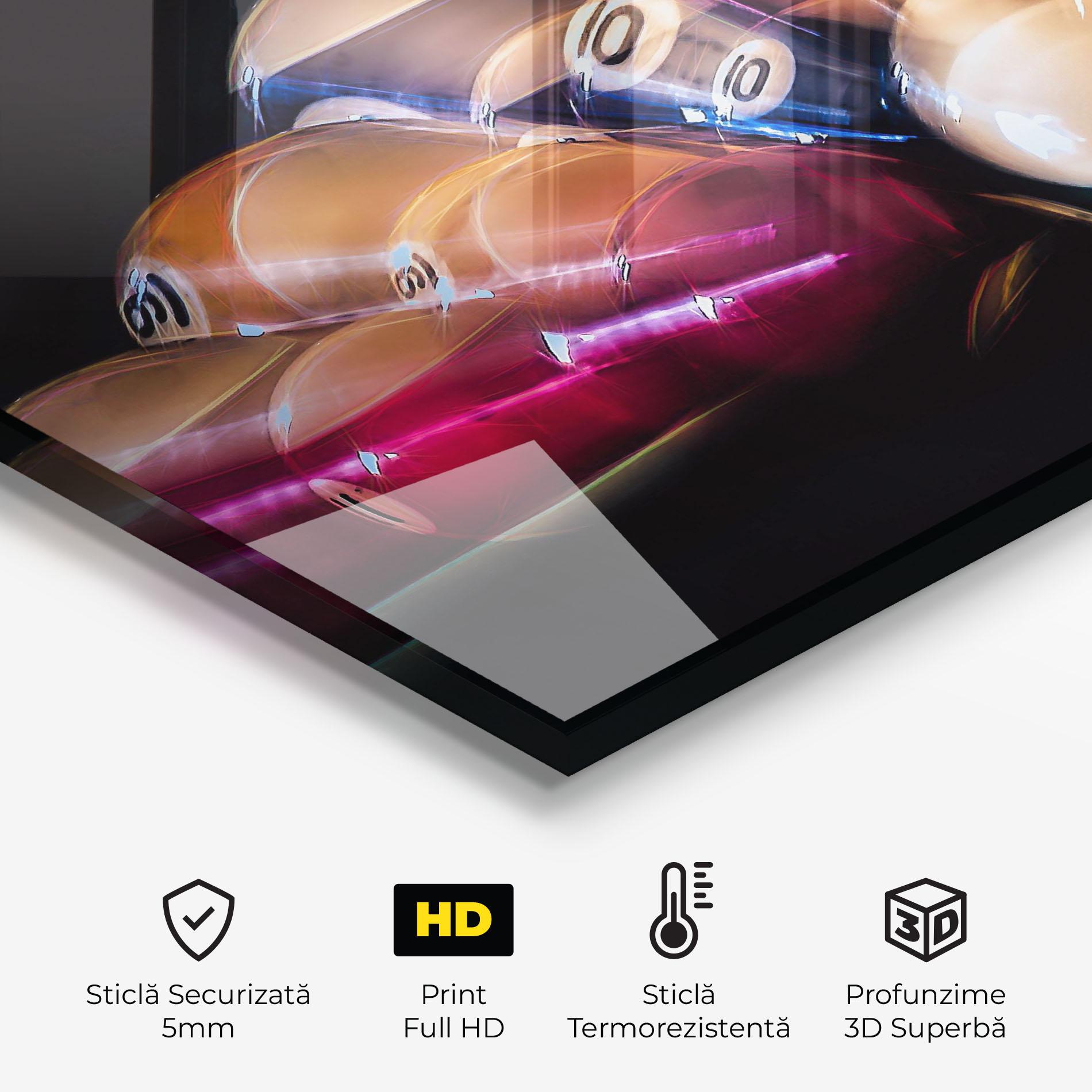 Panou Sticla Bucatarie Bowling Balls mockup 2