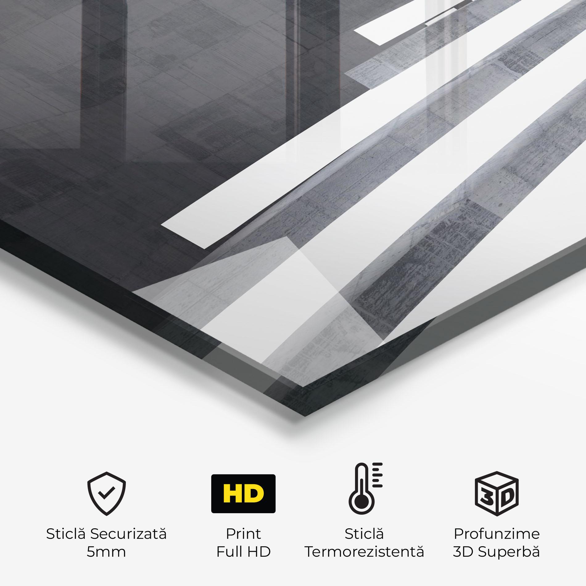 Panou Sticla Bucatarie Concrete Room mockup 2