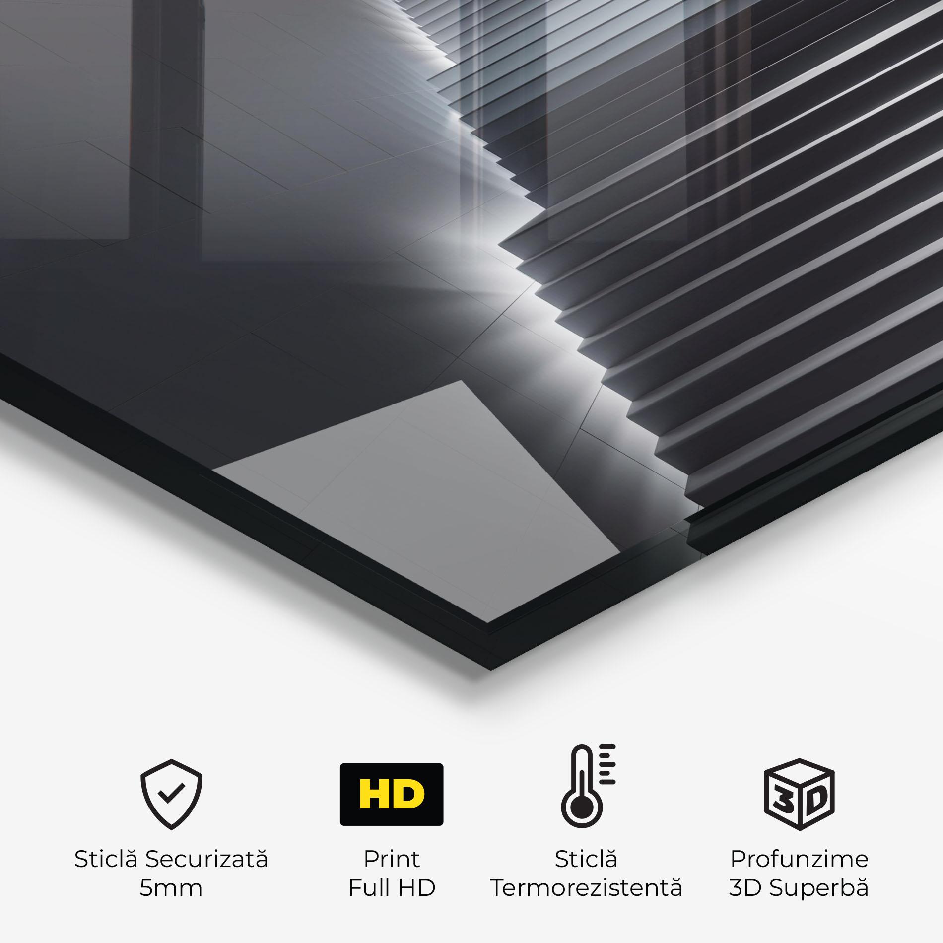 Panou Sticla Bucatarie Dark Stairs mockup 2