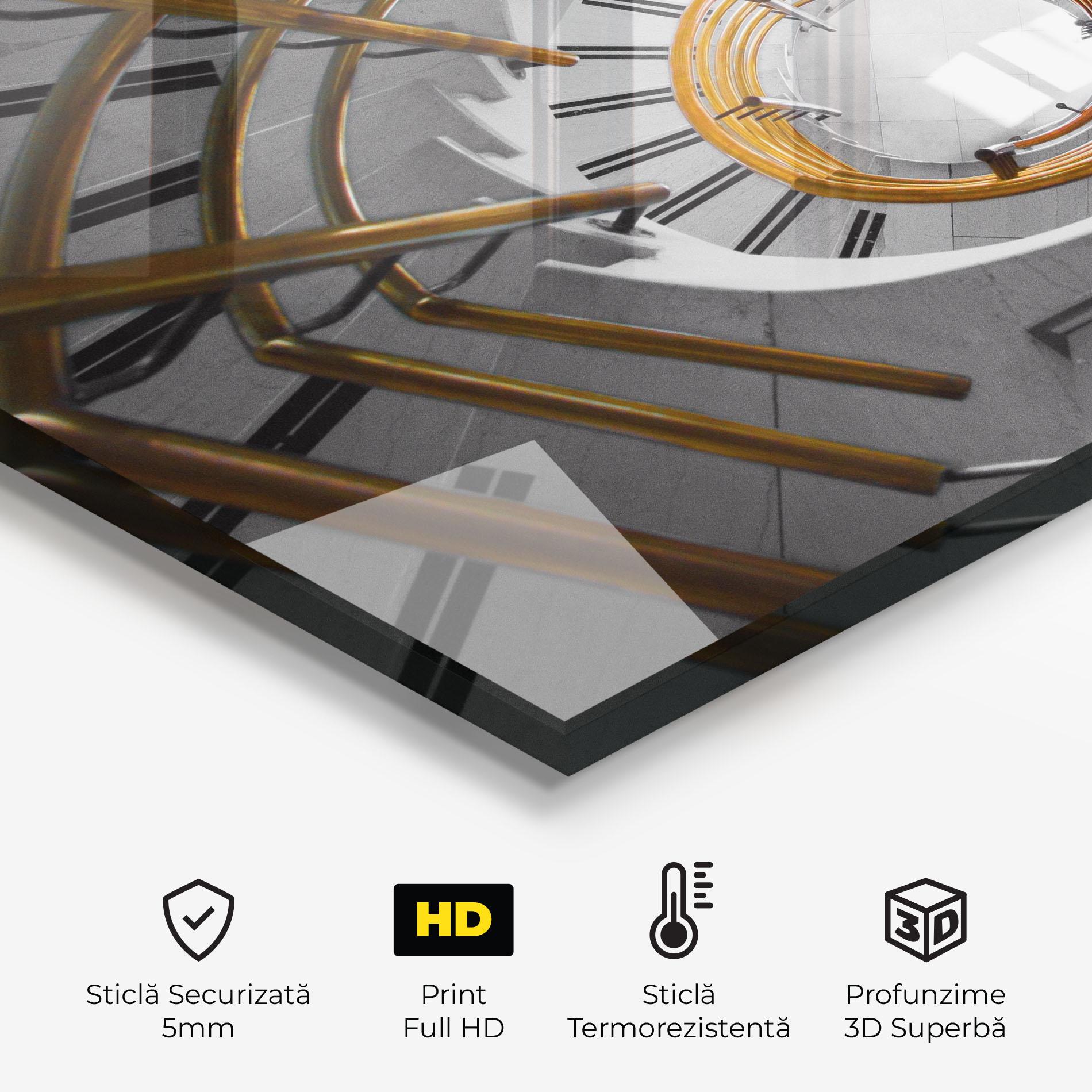 Panou Sticla Bucatarie Gold Bar Stairs mockup 2