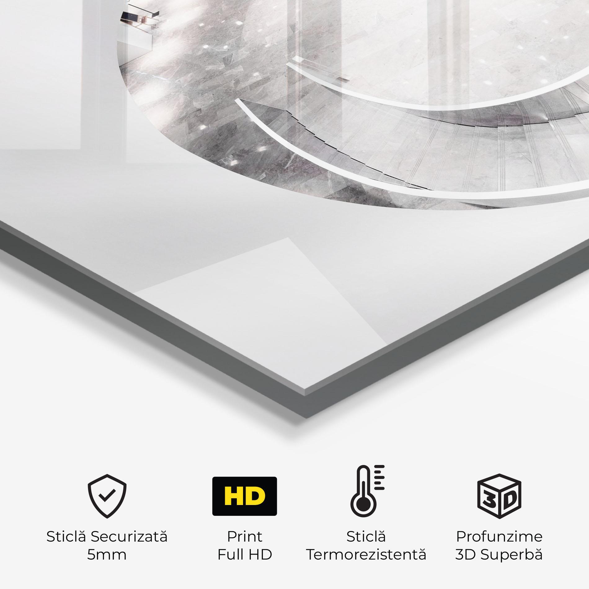 Panou Sticla Bucatarie Light Grey Spiral mockup 2